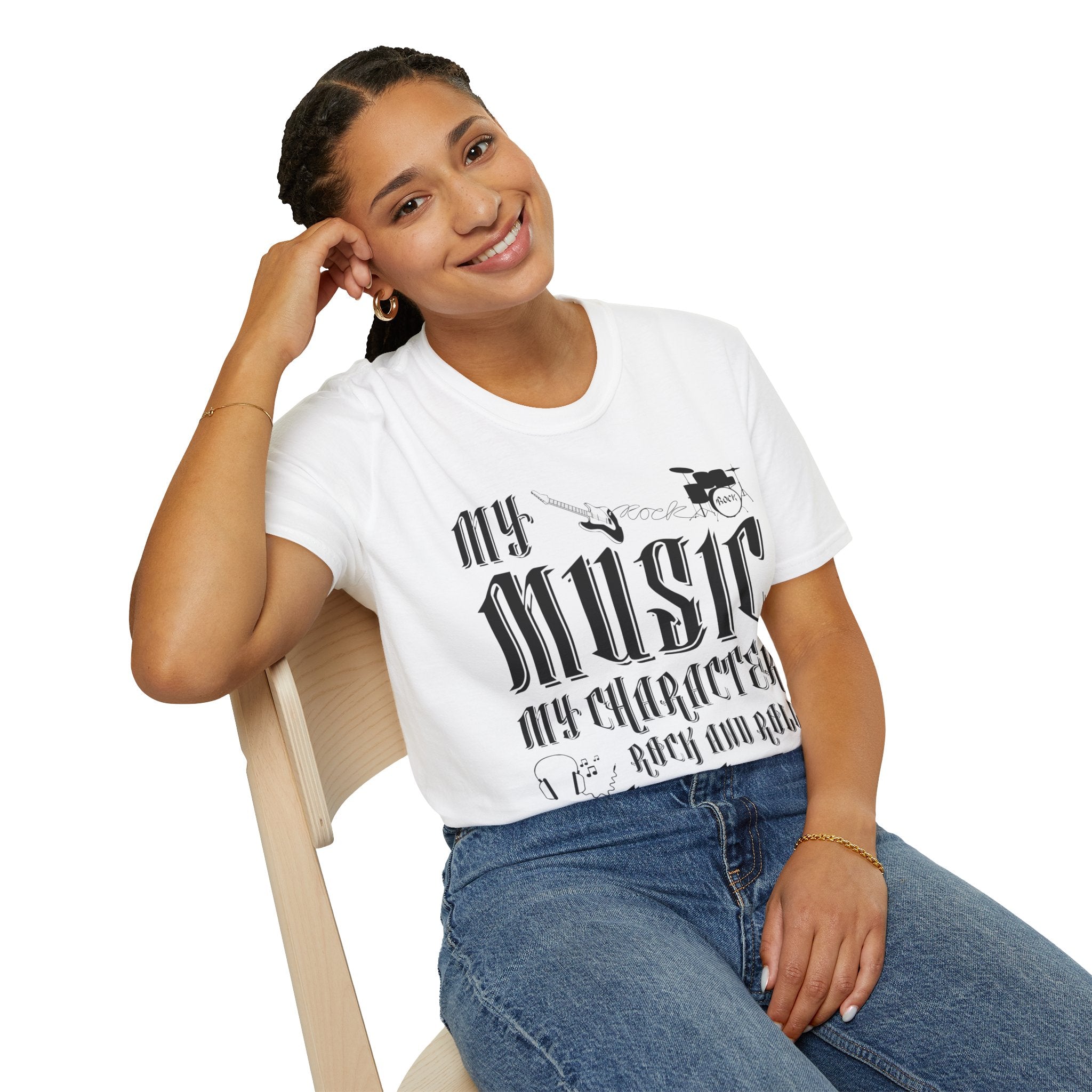 "My Music My Character Rock And Roll Station" Unisex Soft style T-Shirt