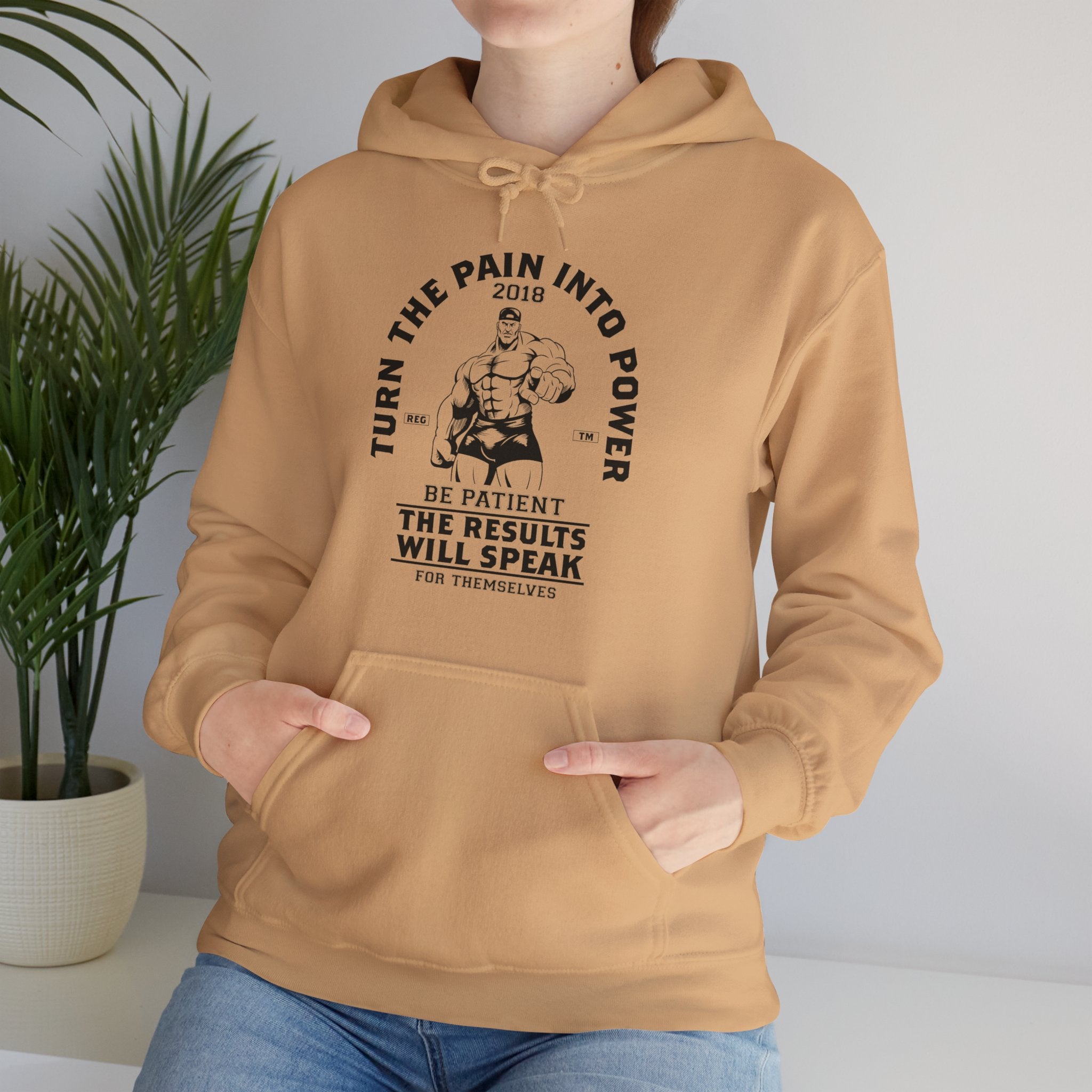 "Turn The Pain Into Power"  Unisex Heavy Blend™ Hooded Sweatshirt