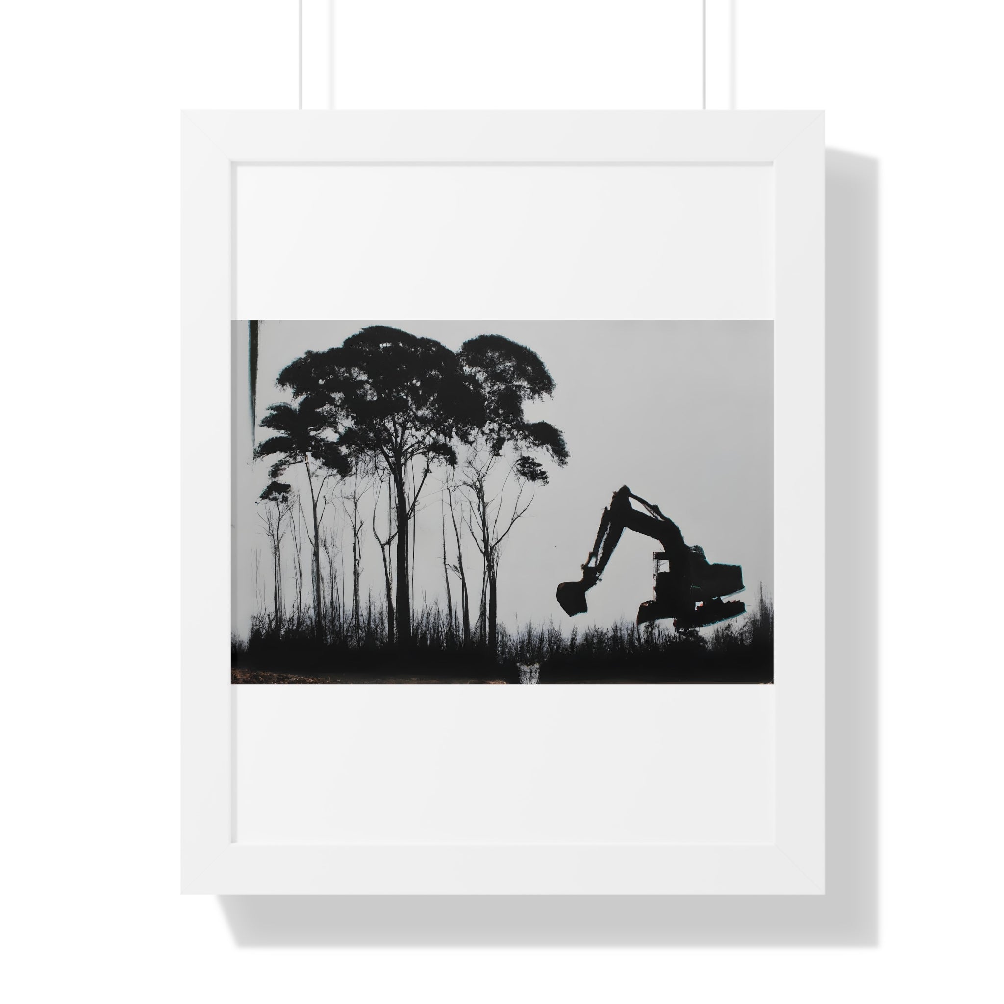 "BANKSY-STYLE GRAFFITI OF A CLEARED RAINFOREST" Framed Vertical Poster