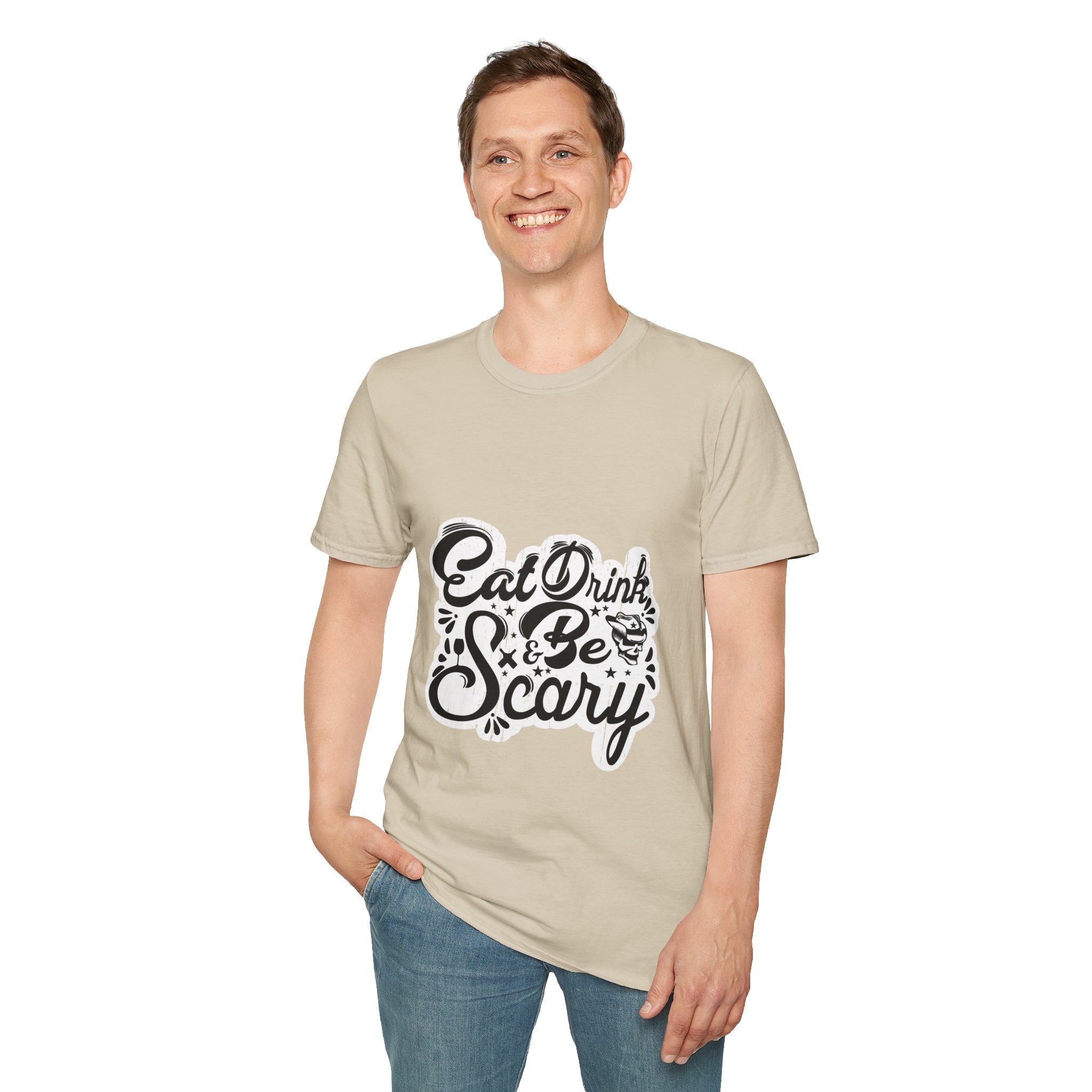 "EAT DRINK & BE SCARY" Unisex Soft style T-Shirt