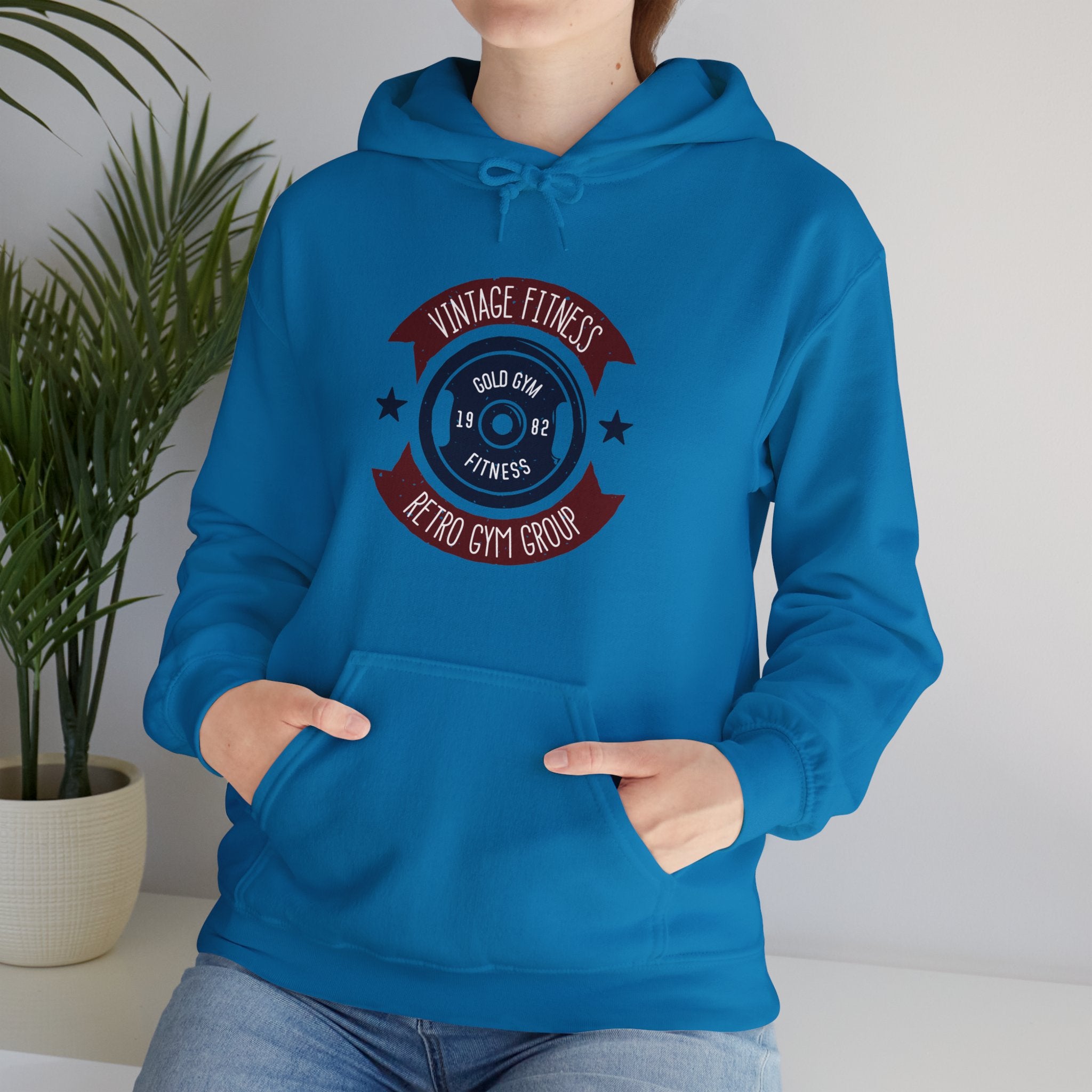 "Vintage Fitness Retro Gym Group" Unisex Heavy Blend™ Hooded Sweatshirt