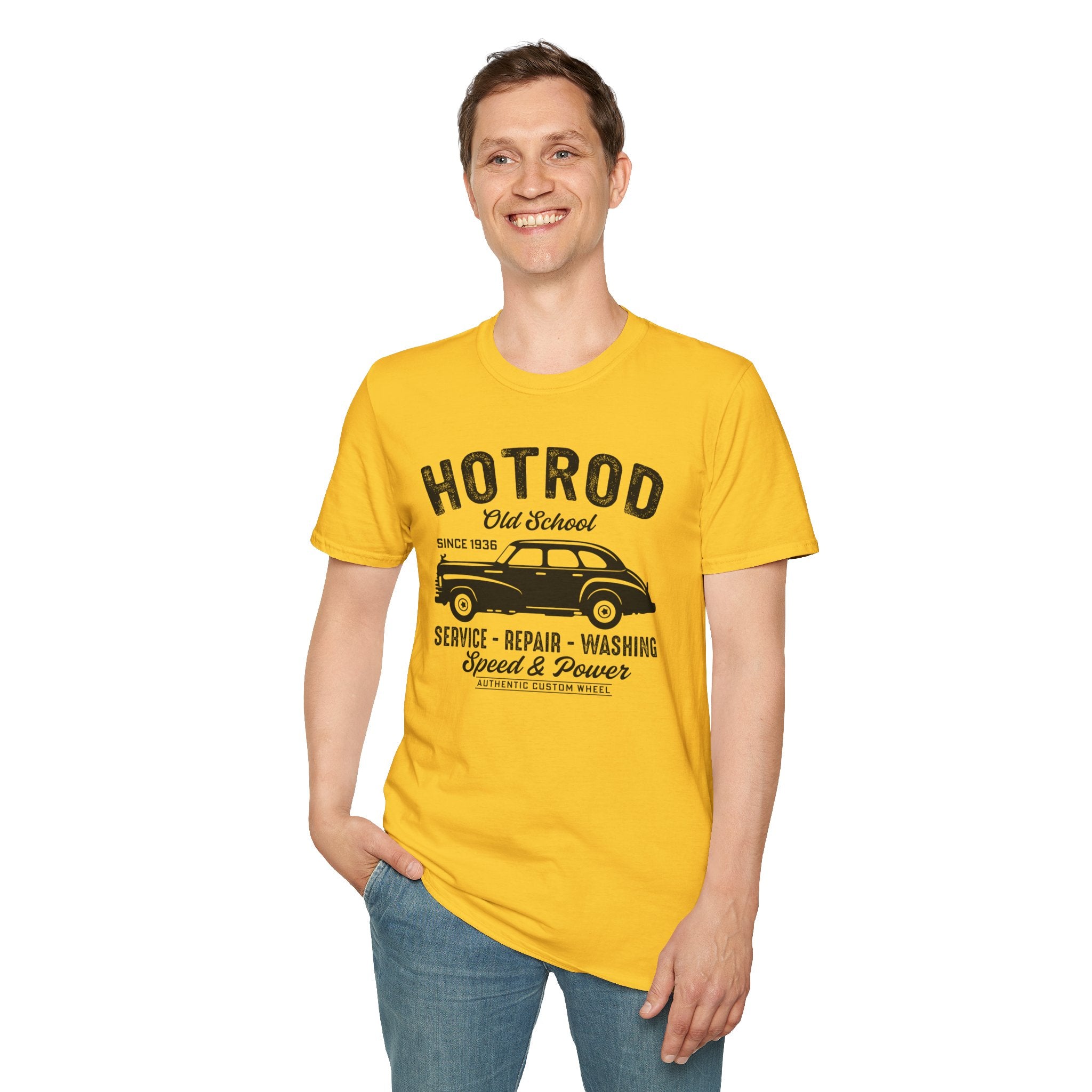 "HOTROD OLD SCHOOL" Unisex Soft style T-Shirt