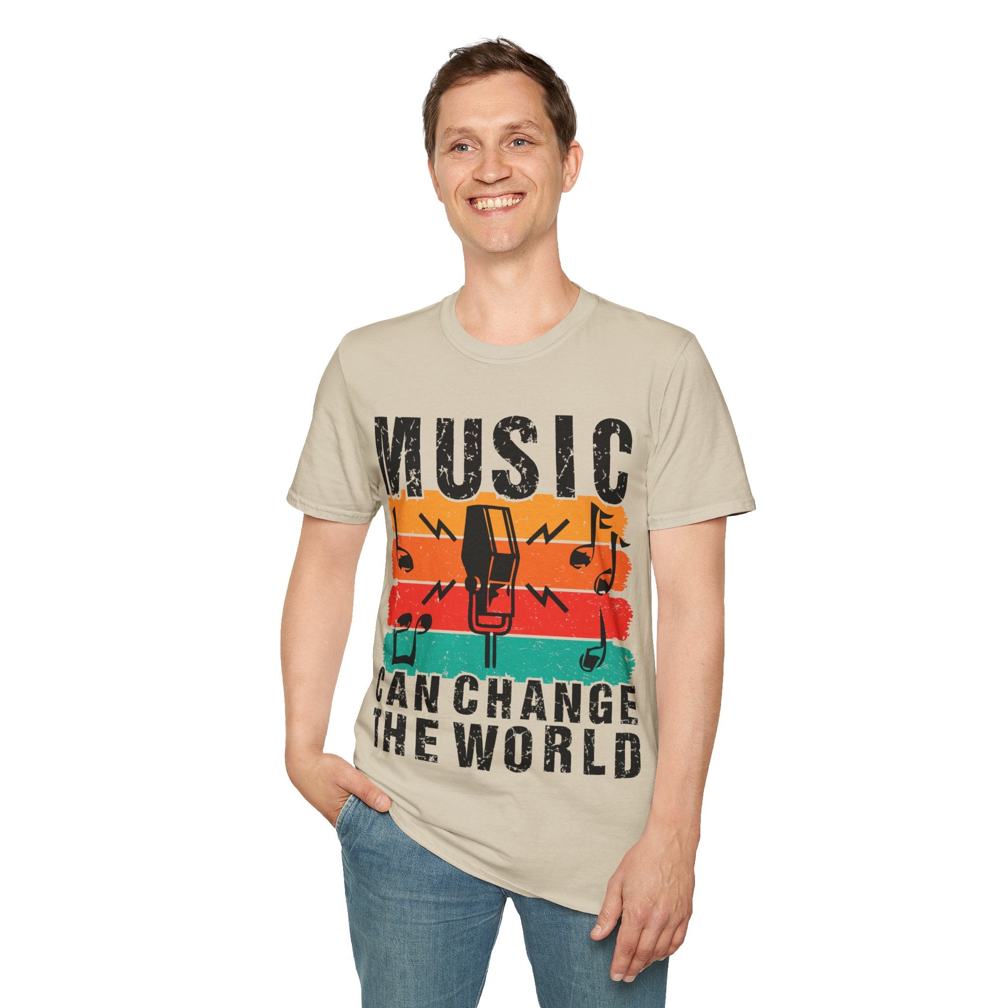 "Music Can Change The World" Unisex Soft style T-Shirt