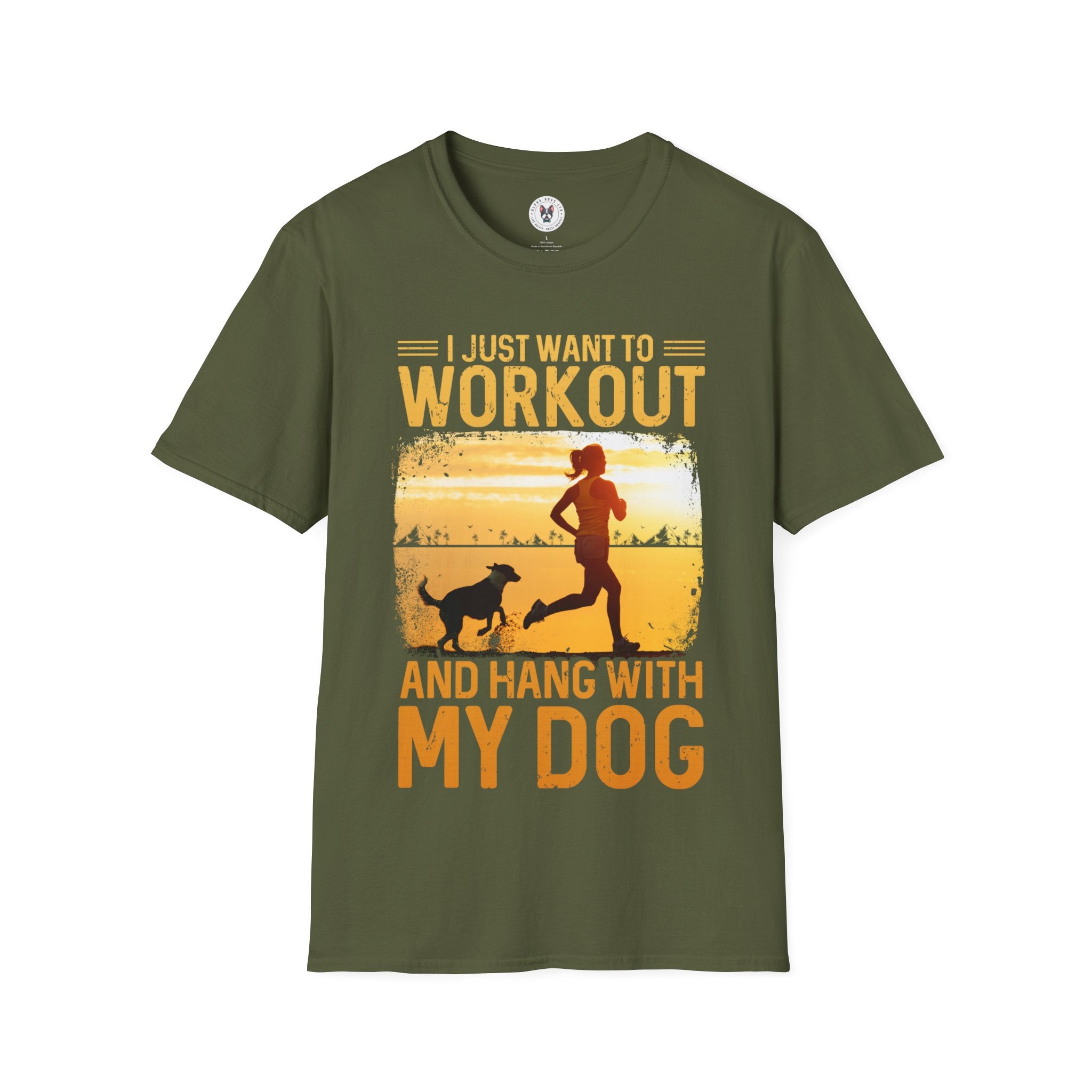 "I Just Want To Workout And Hang With My Dog" Unisex Soft style T-Shirt