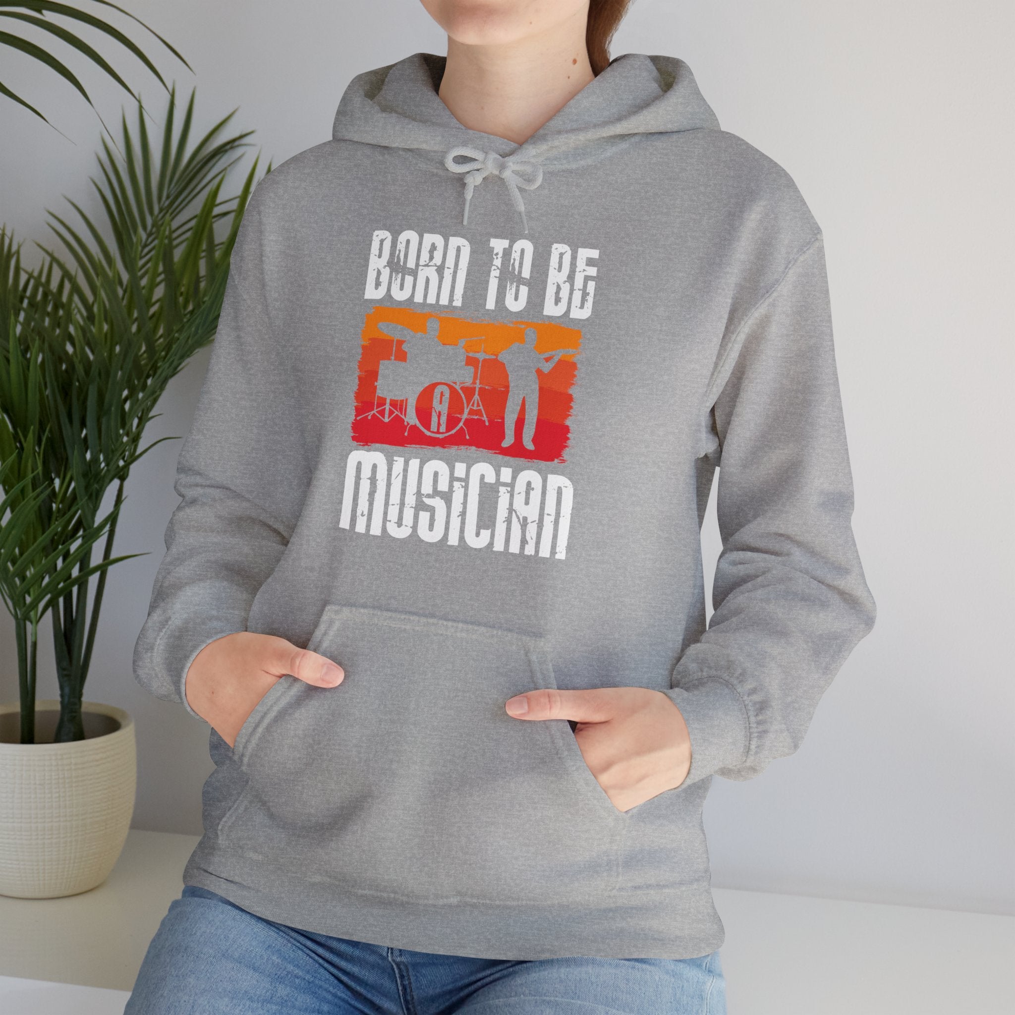 "Born To Be Musician"  Unisex Heavy Blend™ Hooded Sweatshirt