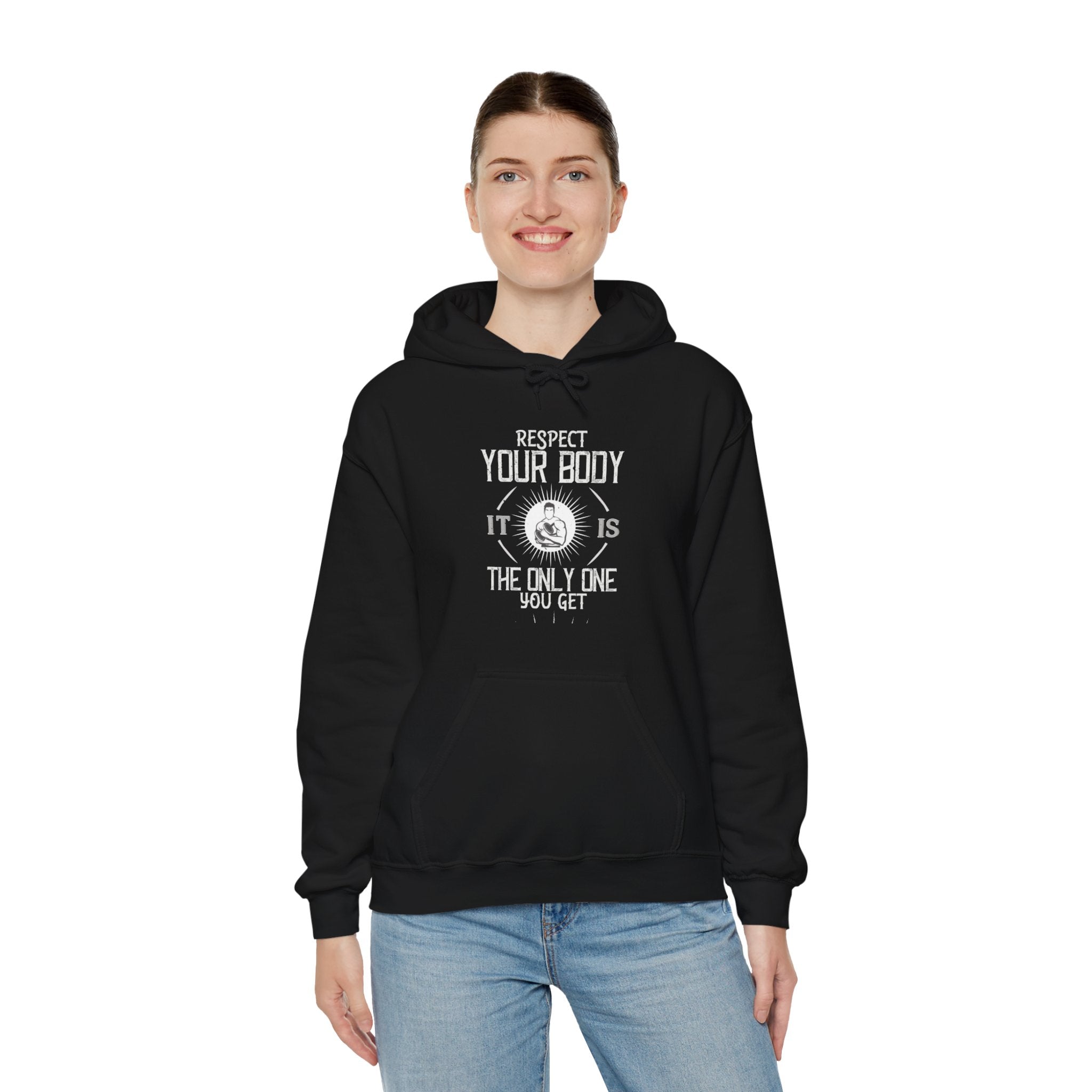 "Respect Your Body It Is the Only One You Get"  Unisex Heavy Blend™ Hooded Sweatshirt