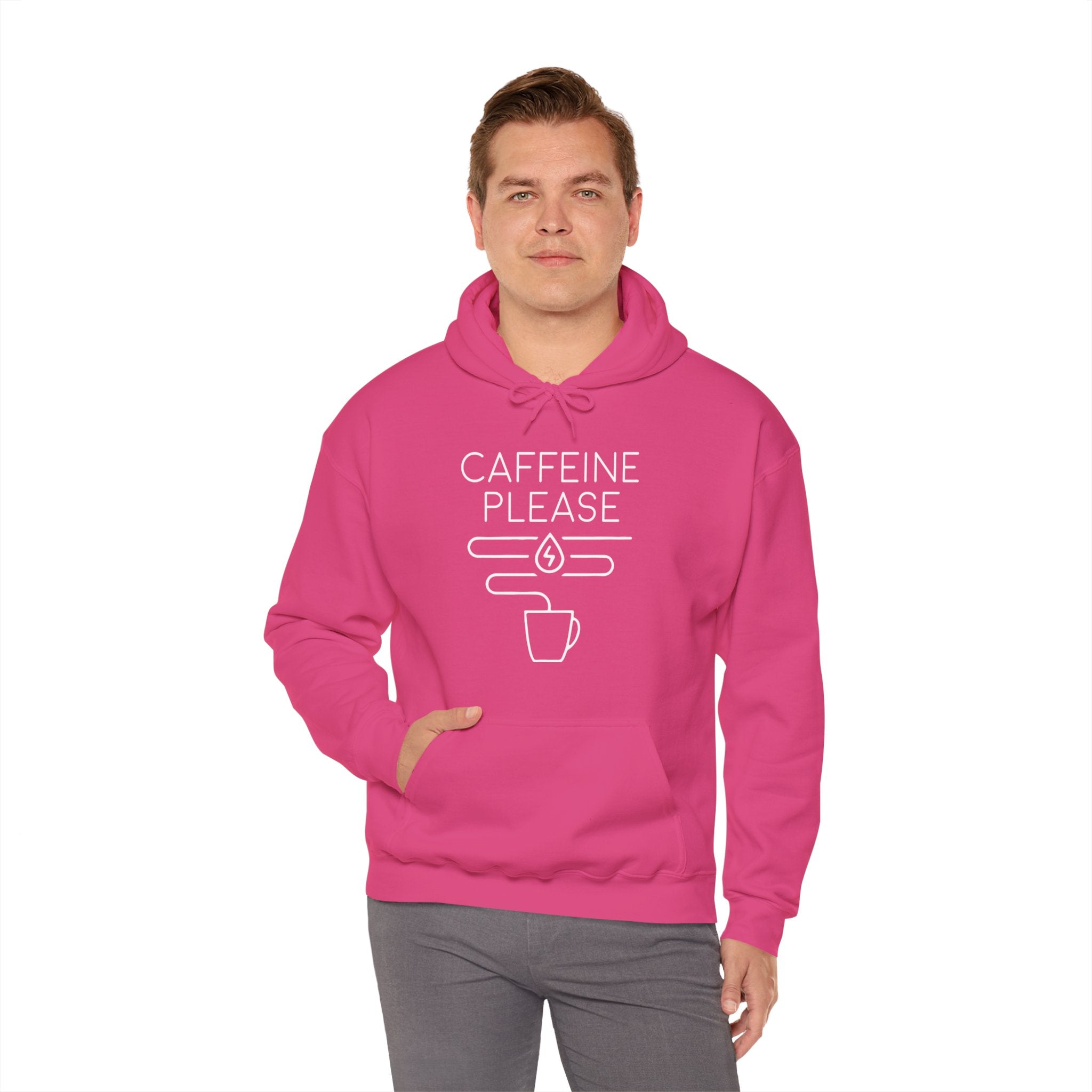 "CAFFEINE PLEASE" Unisex Heavy Blend™ Hooded Sweatshirt