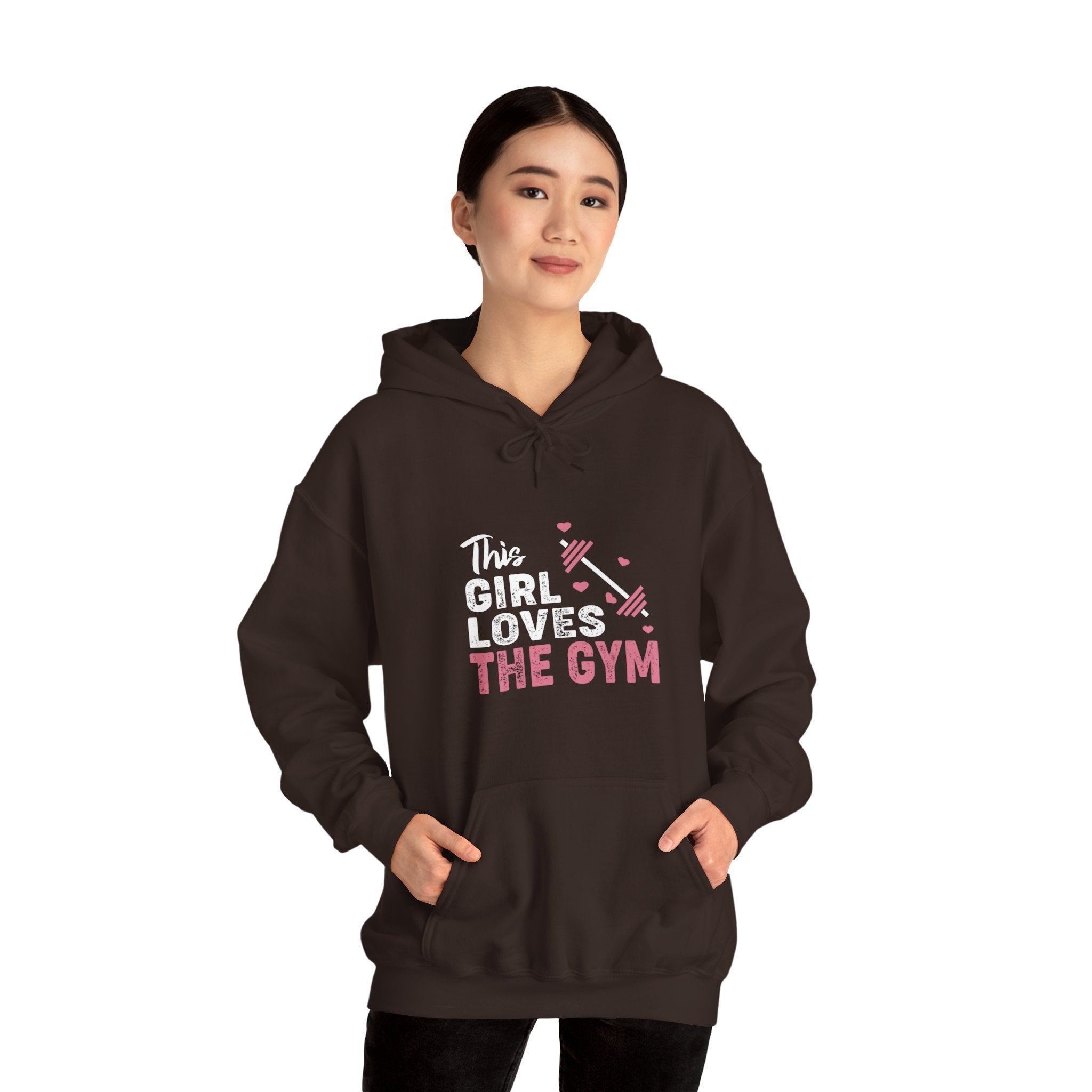 "The Girl Loves The Gym" Unisex Heavy Blend™ Hooded Sweatshirt