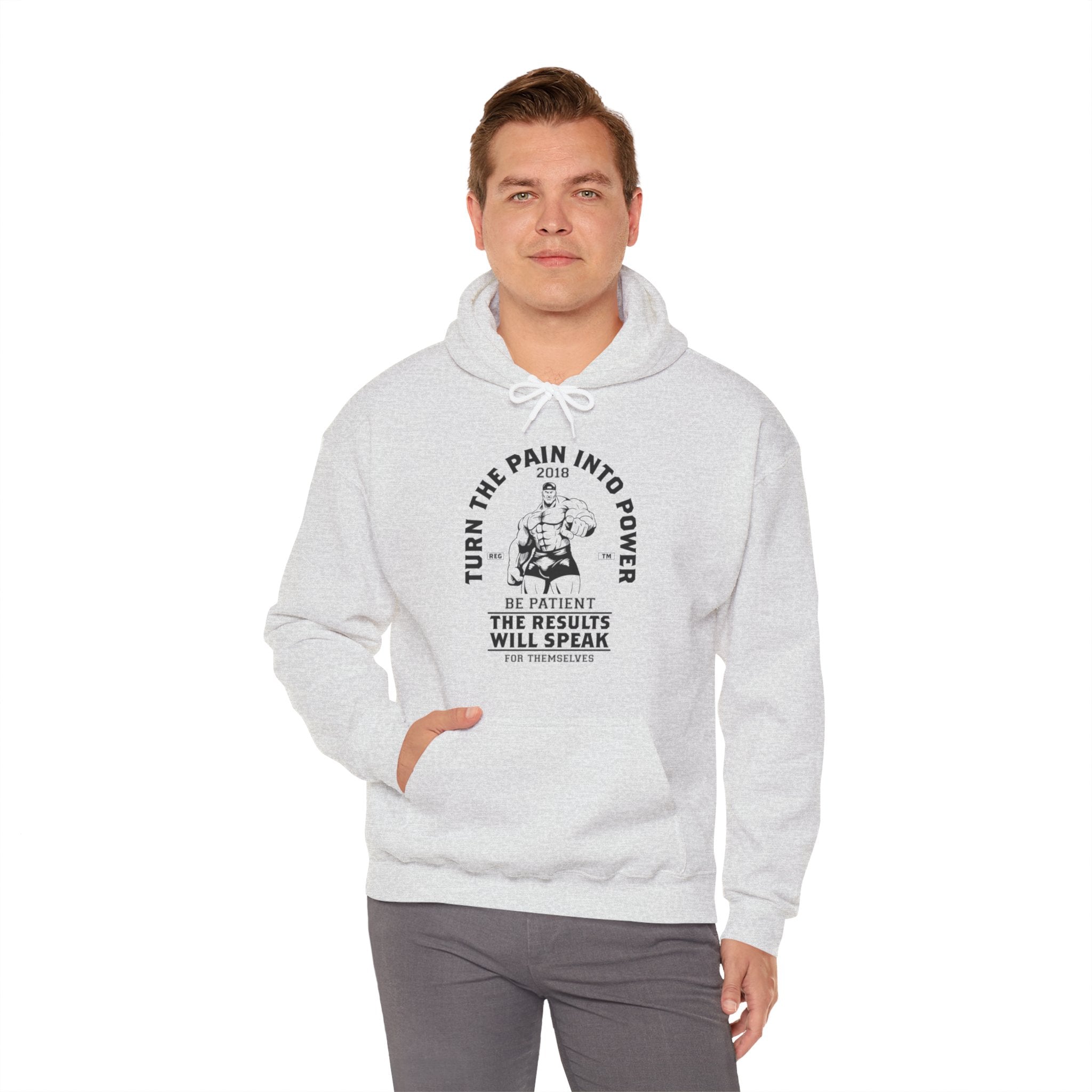 "Turn The Pain Into Power"  Unisex Heavy Blend™ Hooded Sweatshirt