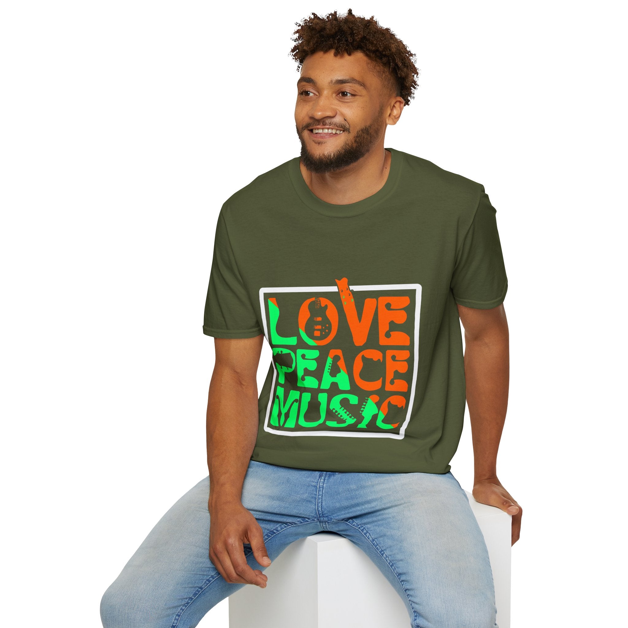 "Love Peace Music" Unisex Soft style T-Shirt