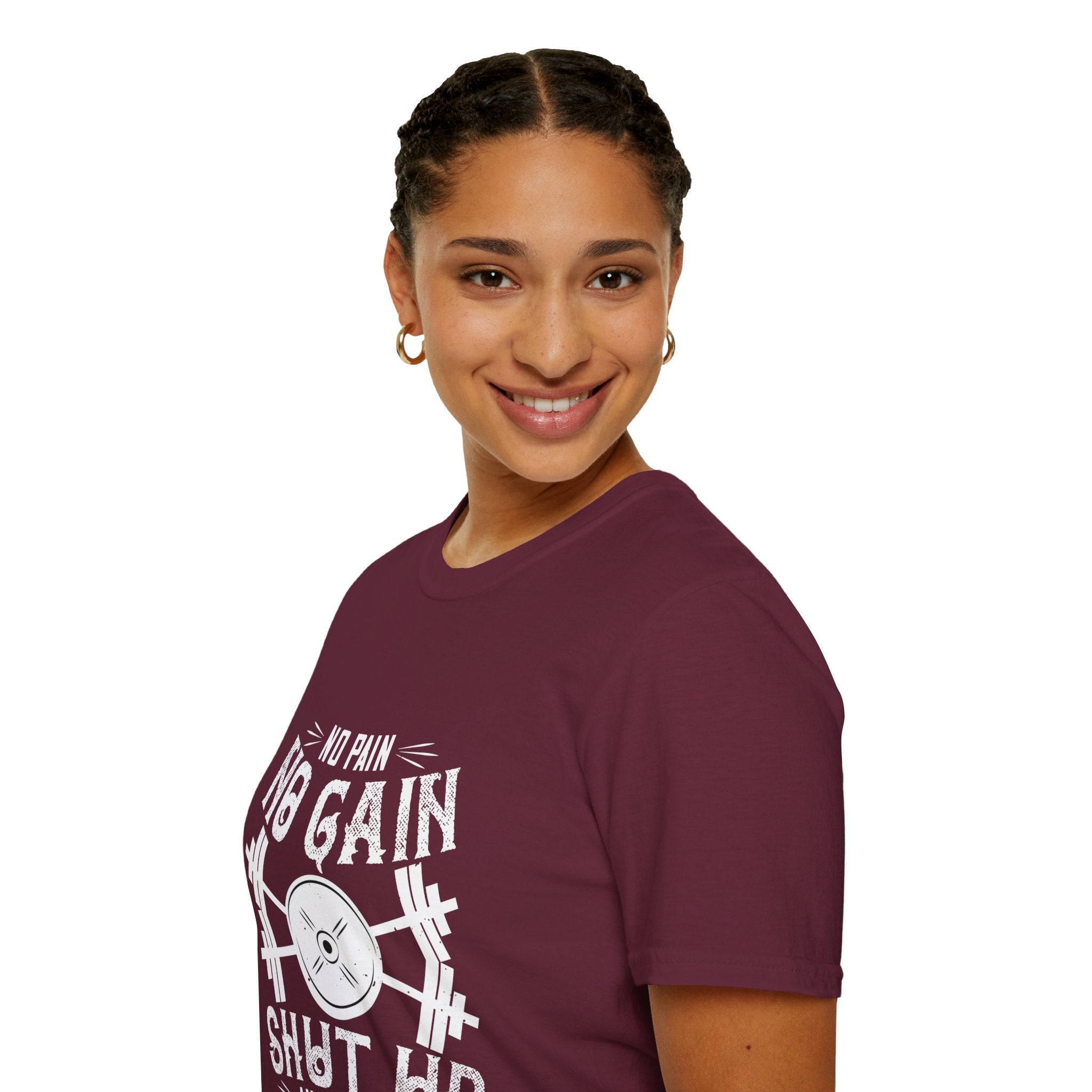 "No Pain No Gain Shut up And Train" Unisex Soft style T-Shirt