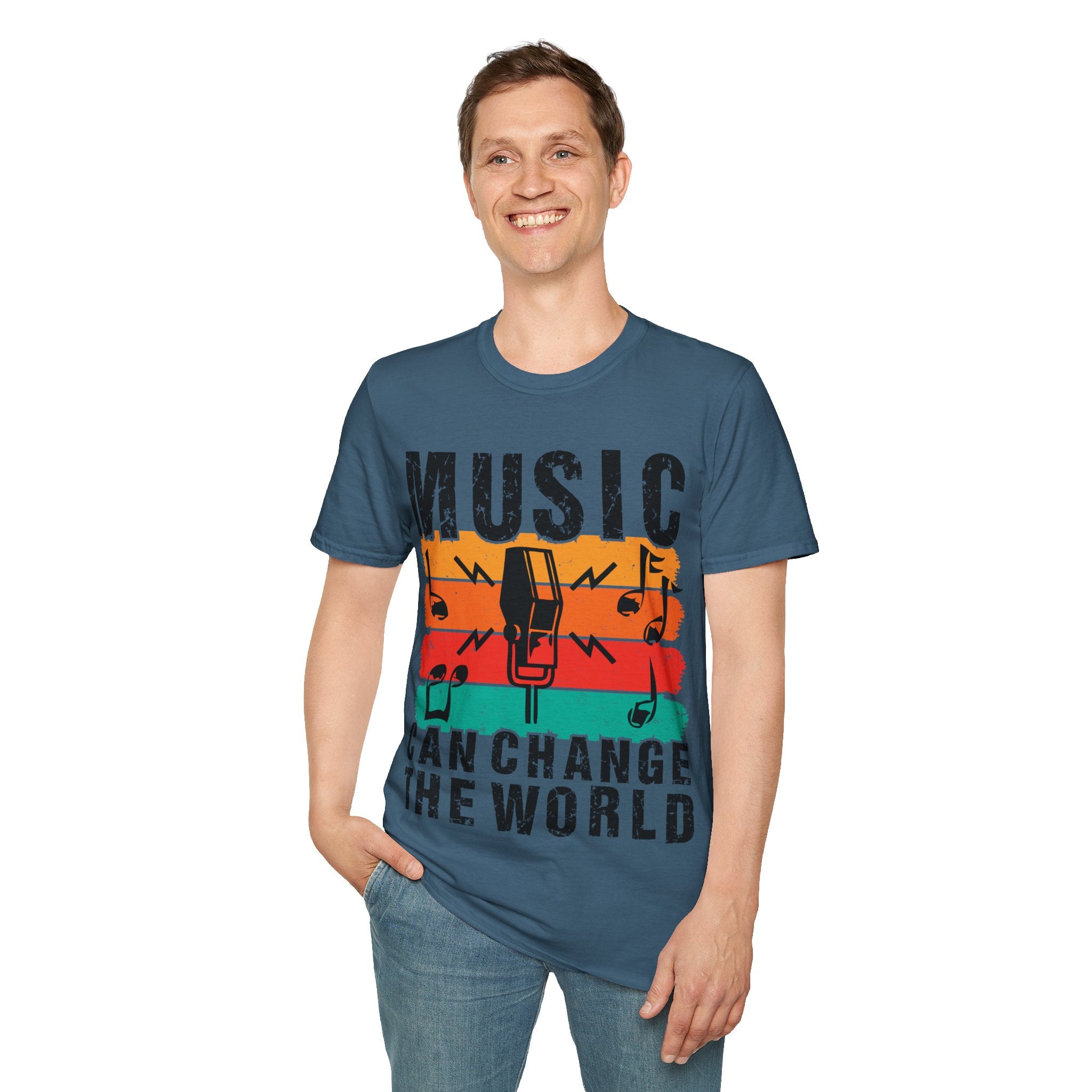 "Music Can Change The World" Unisex Soft style T-Shirt