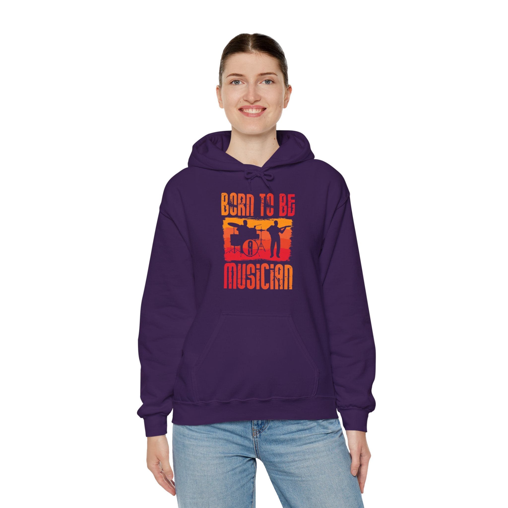 "Born To Be Musician"   Unisex Heavy Blend™ Hooded Sweatshirt