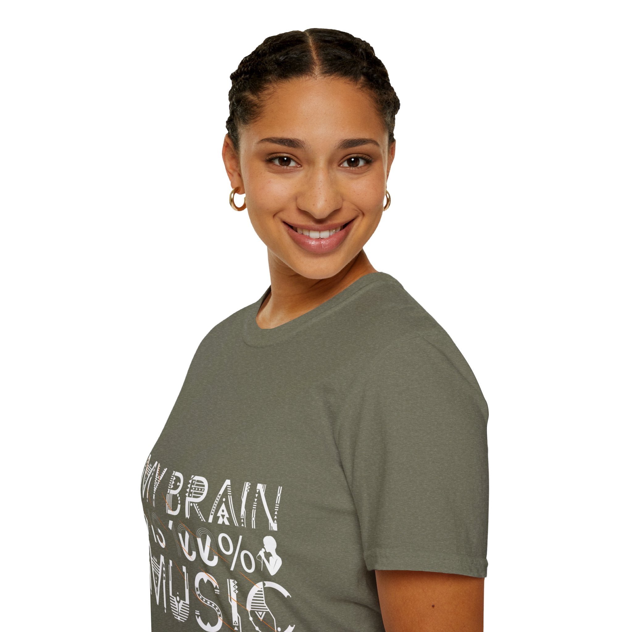 "My Brain Is 99% Music" Unisex Soft style T-Shirt