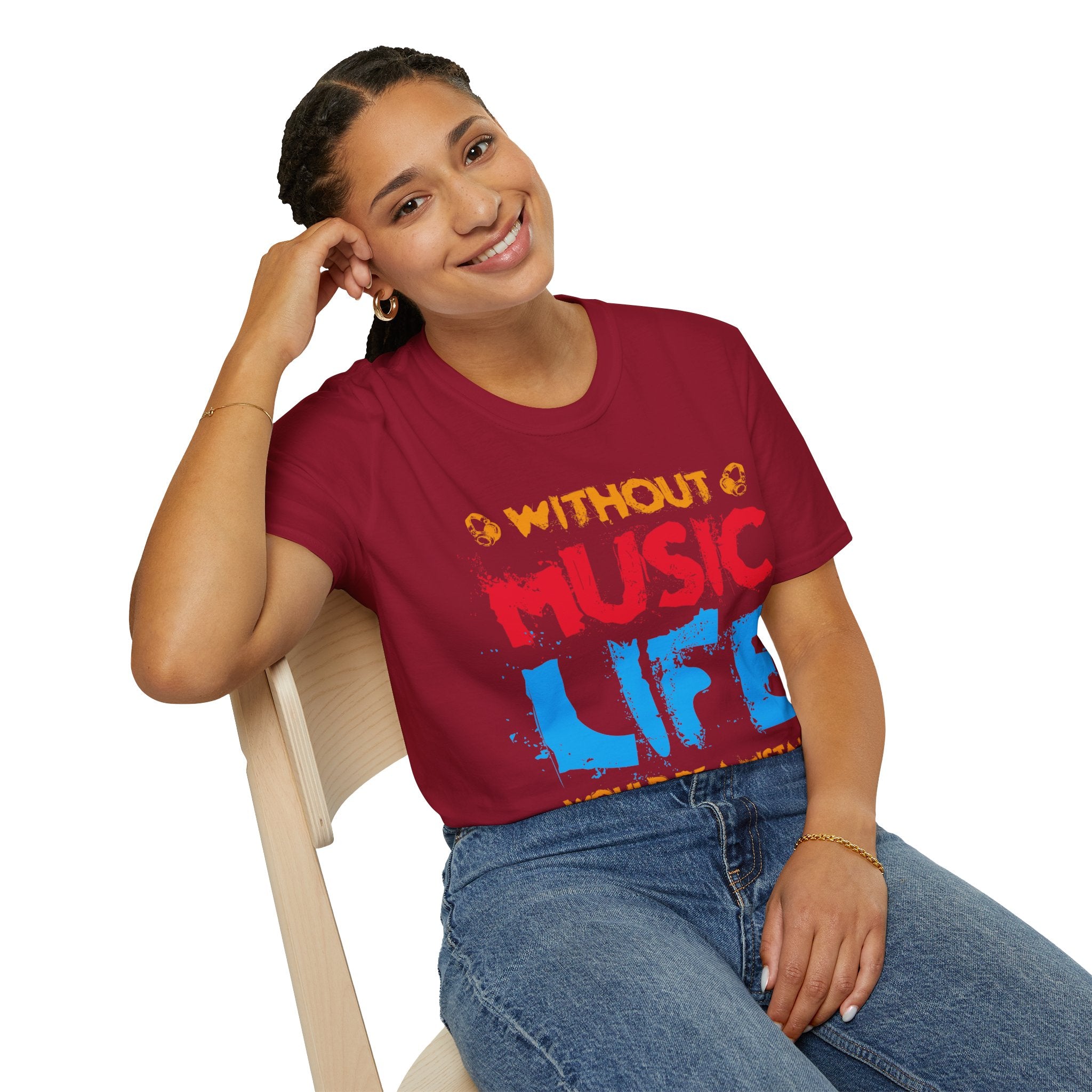 "Without Music Life Would be a Mistake" Unisex Soft style T-Shirt