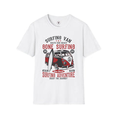 "SURFING VAN GONE SURFING SURFING ADVENTURE" Unisex Soft style T-Shirt