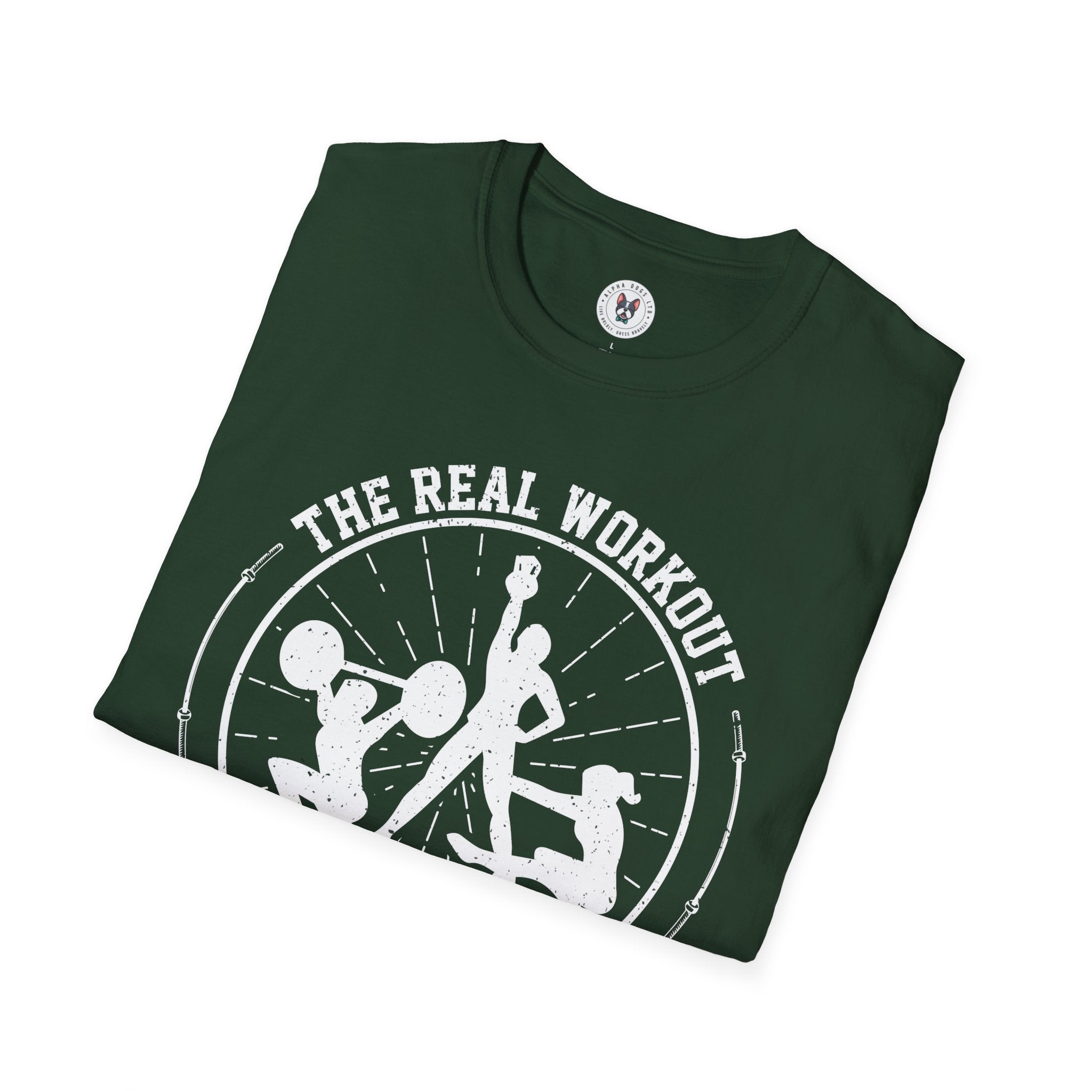 "The Real Workout Starts When you Want to Stop" Unisex Soft style T-Shirt