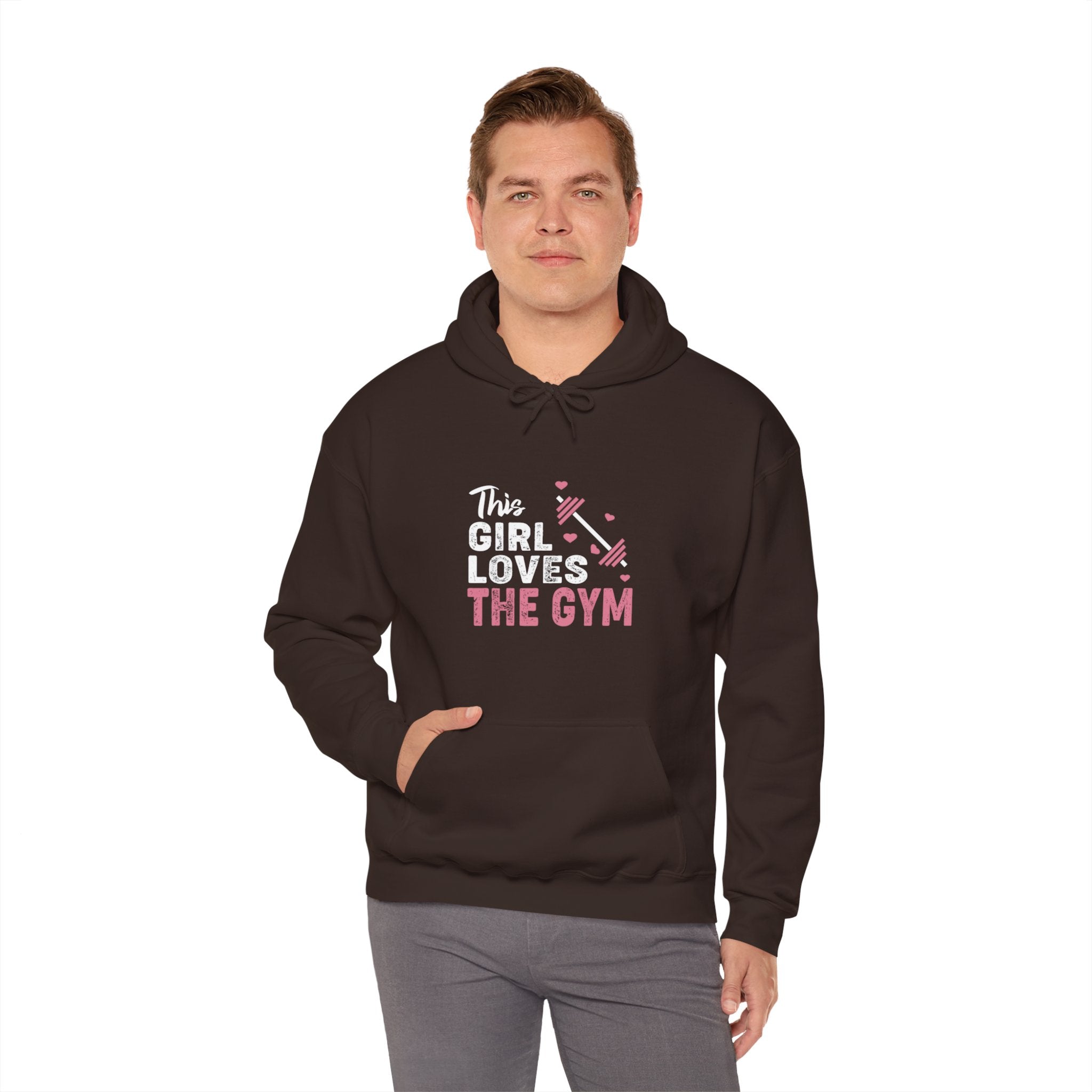 "The Girl Loves The Gym" Unisex Heavy Blend™ Hooded Sweatshirt