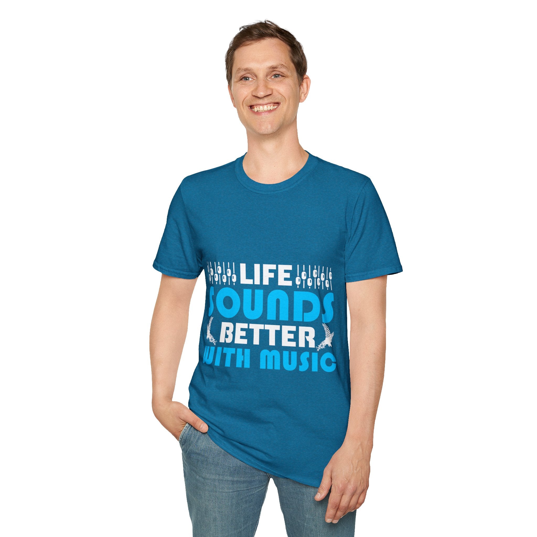 "Life Sounds Better With Music"Unisex Soft style T-Shirt