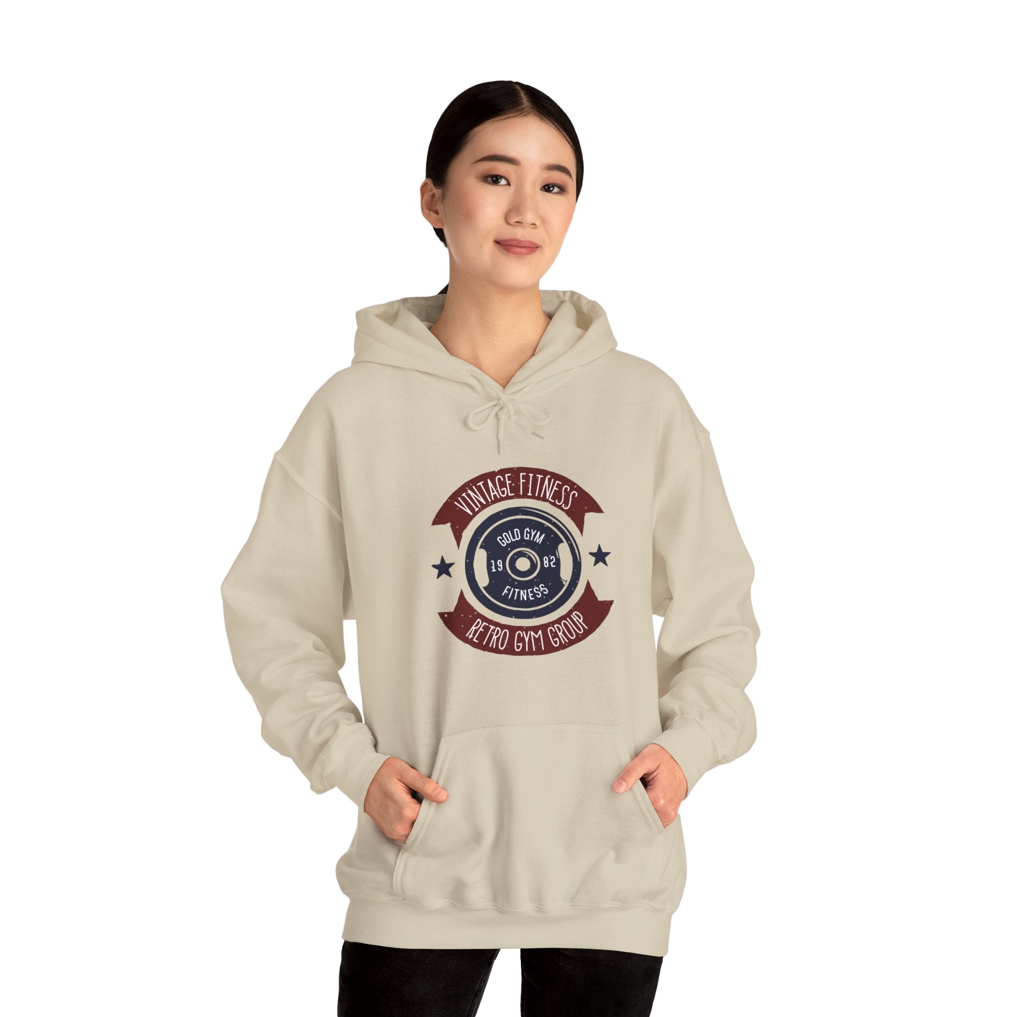 "Vintage Fitness Retro Gym Group" Unisex Heavy Blend™ Hooded Sweatshirt