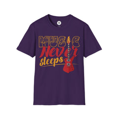 "Music Never Sleeps" Unisex Soft style T-Shirt