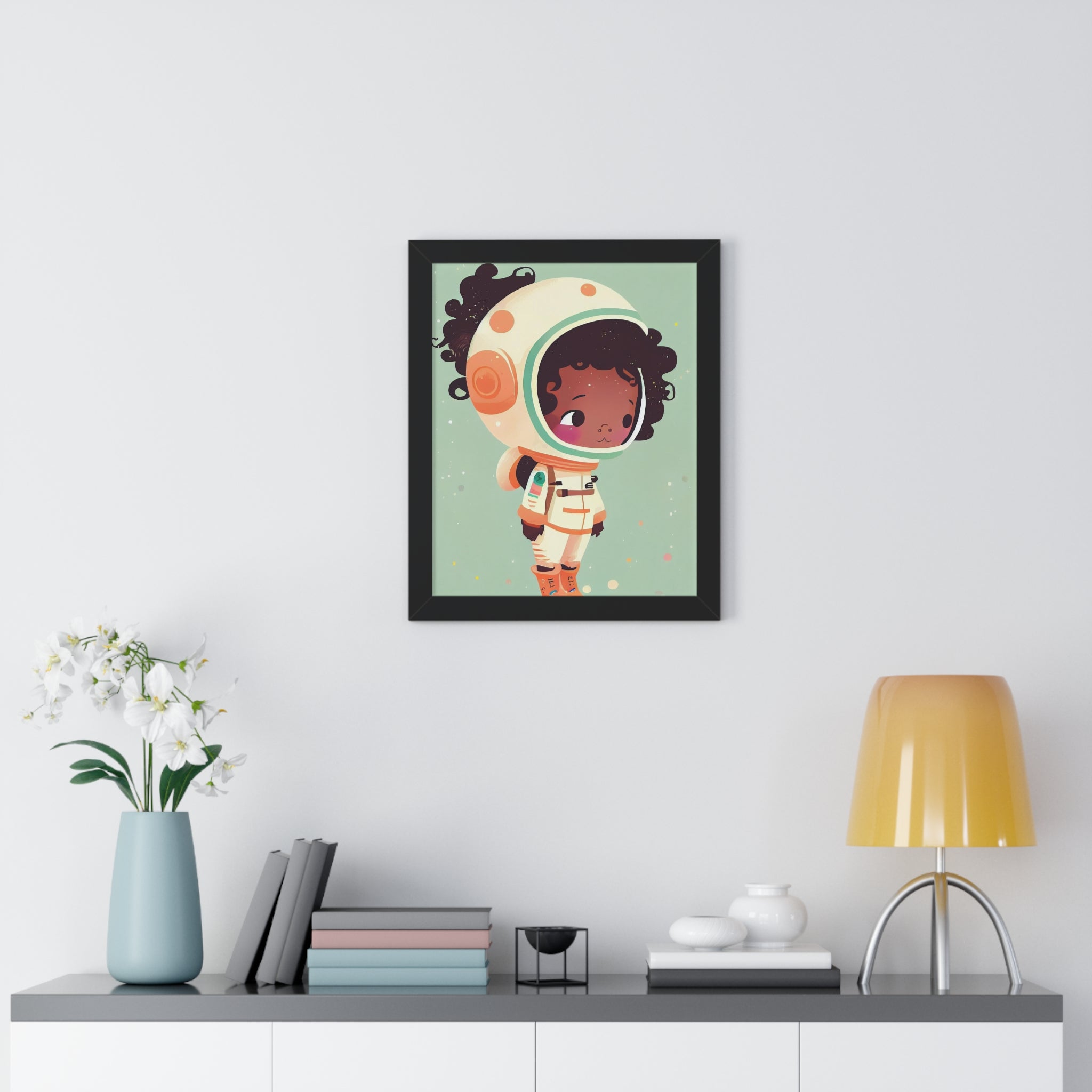 "BG ASTRONAUT" Framed Vertical Poster