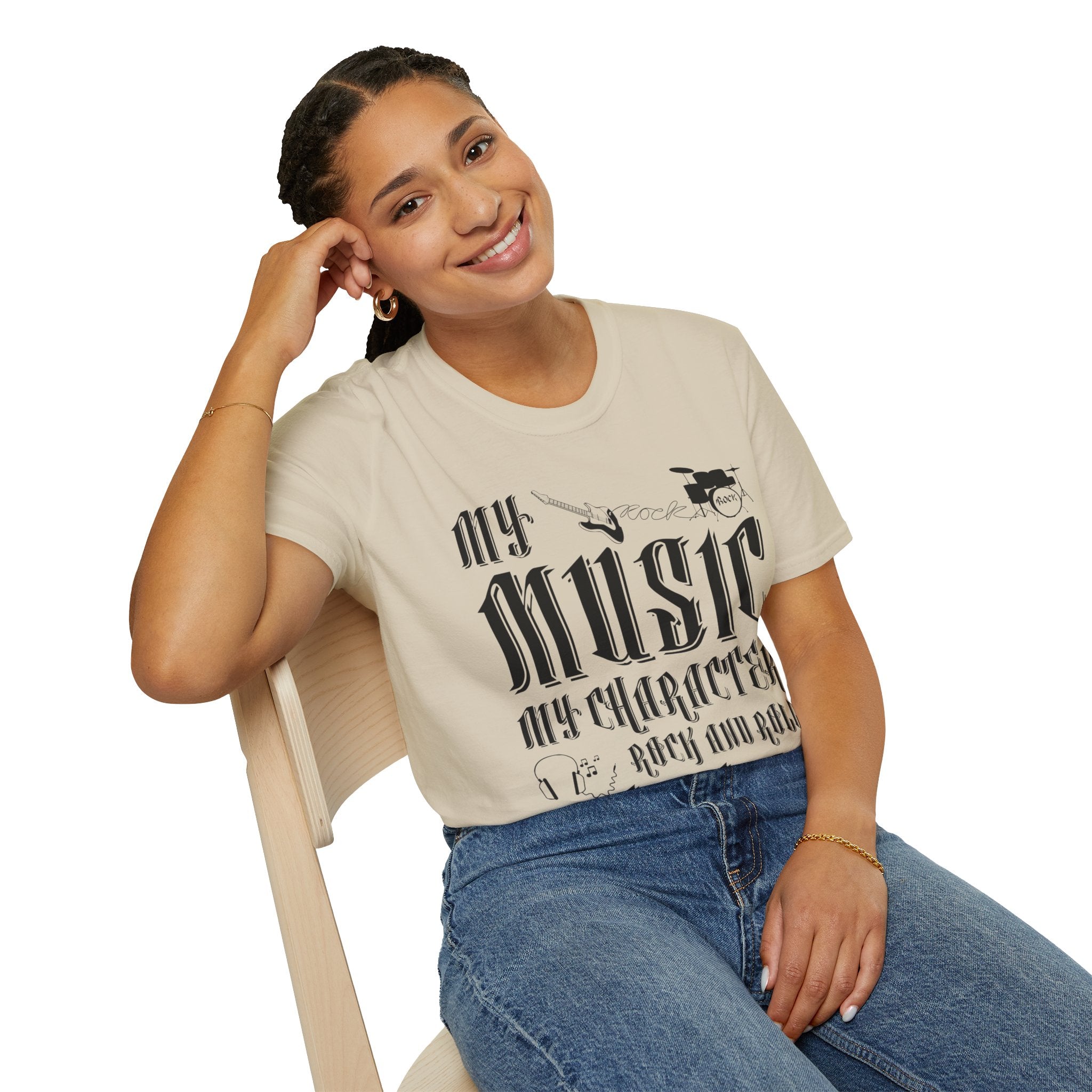 "My Music My Character Rock And Roll Station" Unisex Soft style T-Shirt