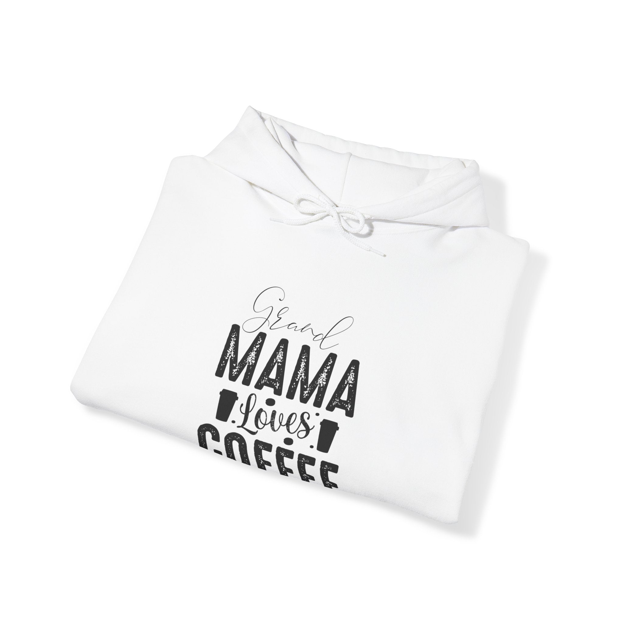 "GRAND MAMA LOVES COFFEE" Unisex Heavy Blend™ Hooded Sweatshirt