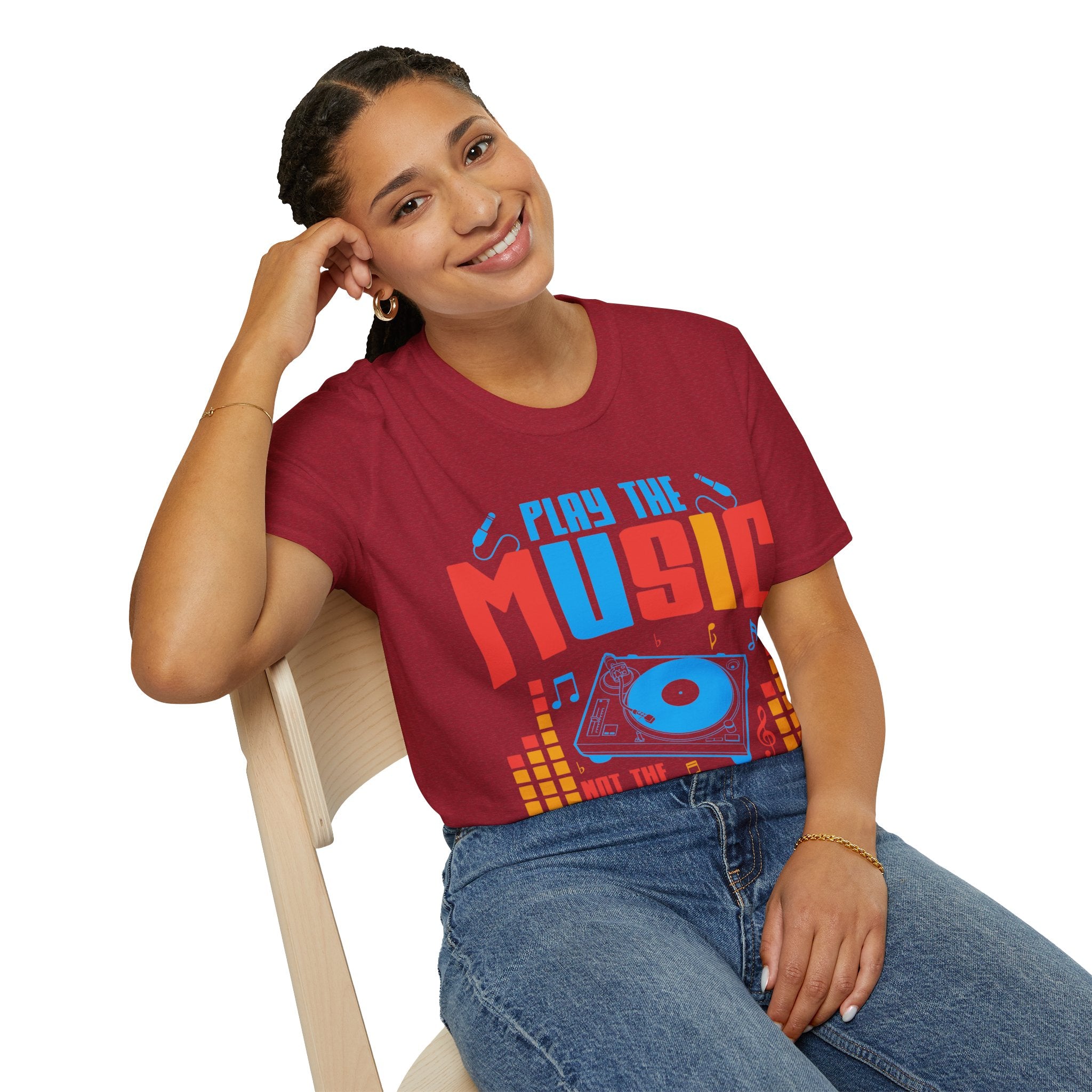 "Play The Music Not The Instrument"  Unisex Soft style T-Shirt