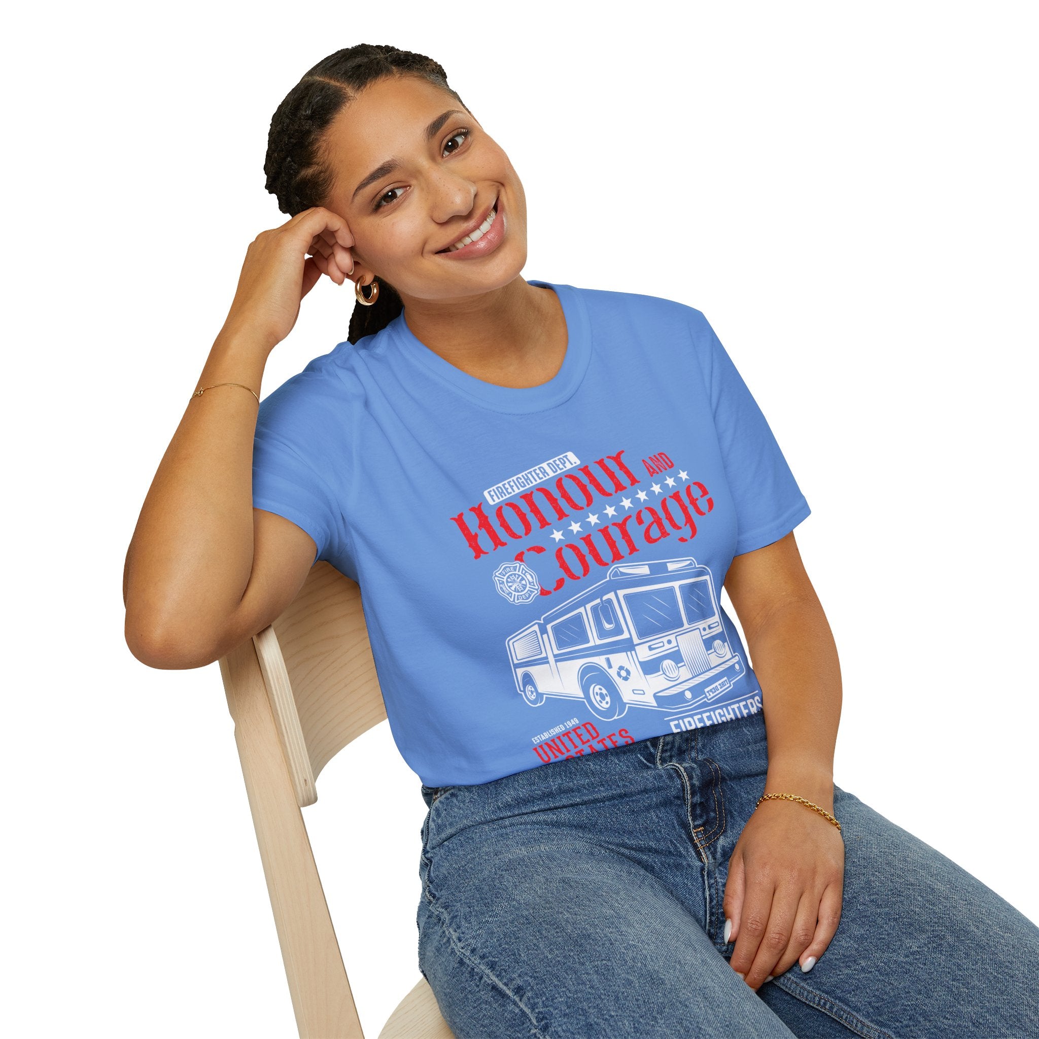 "HONOUR AND COURAGE UNITED STATES" Unisex Soft style T-Shirt