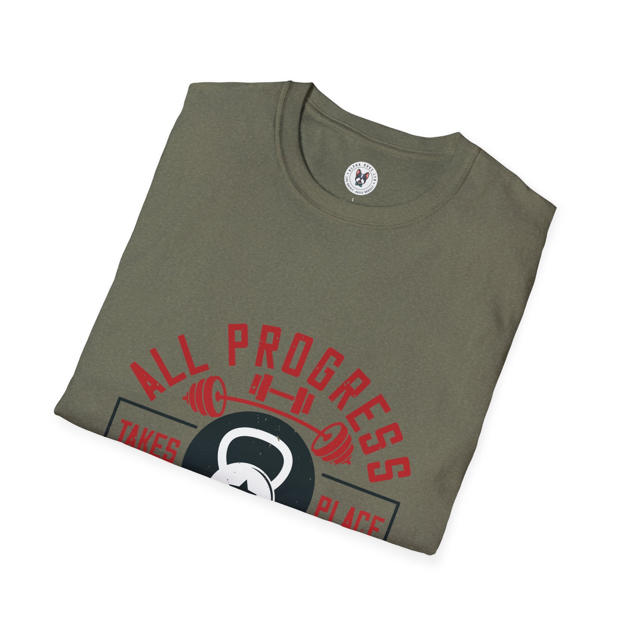 "All ProgressTakes Place Outside Of Comfort Zone" Unisex Soft style T-Shirt