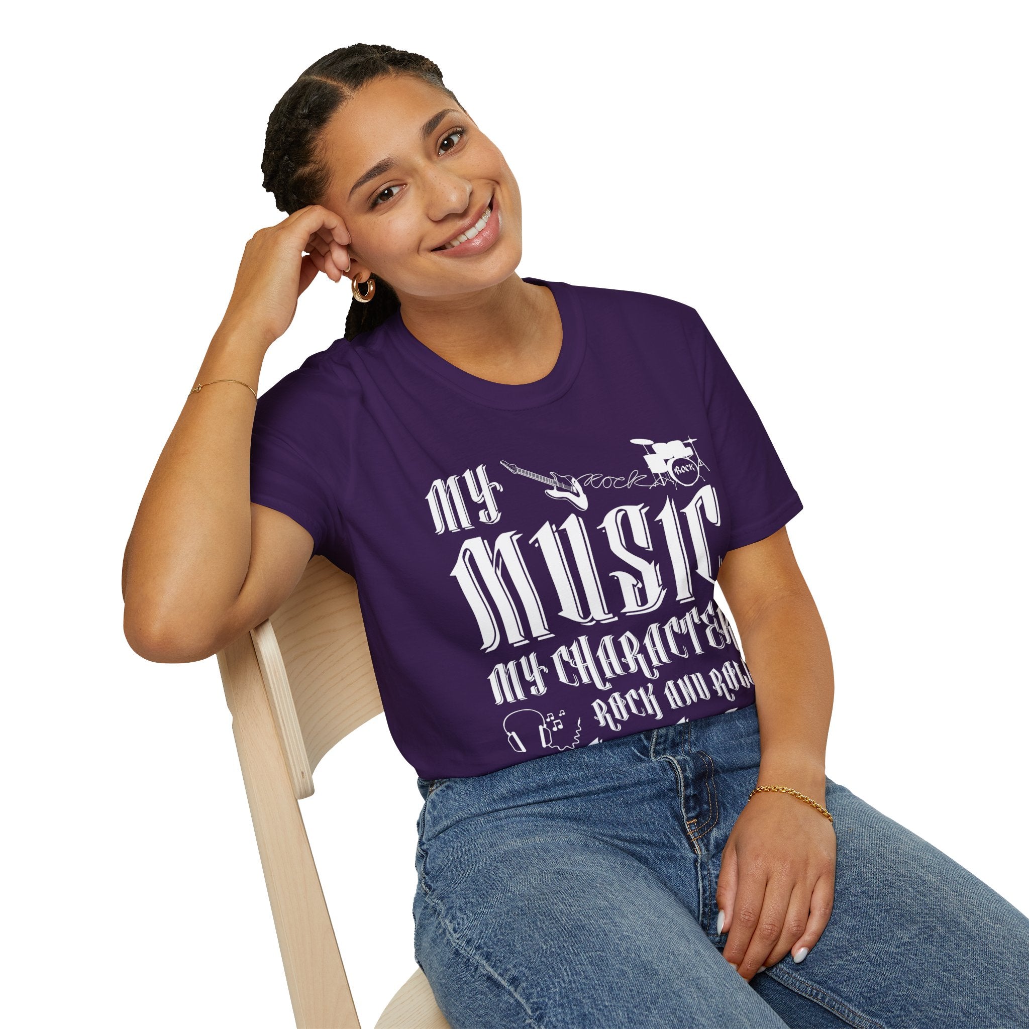 "My Music My Character Rock And Roll Situation" Unisex Soft style T-Shirt