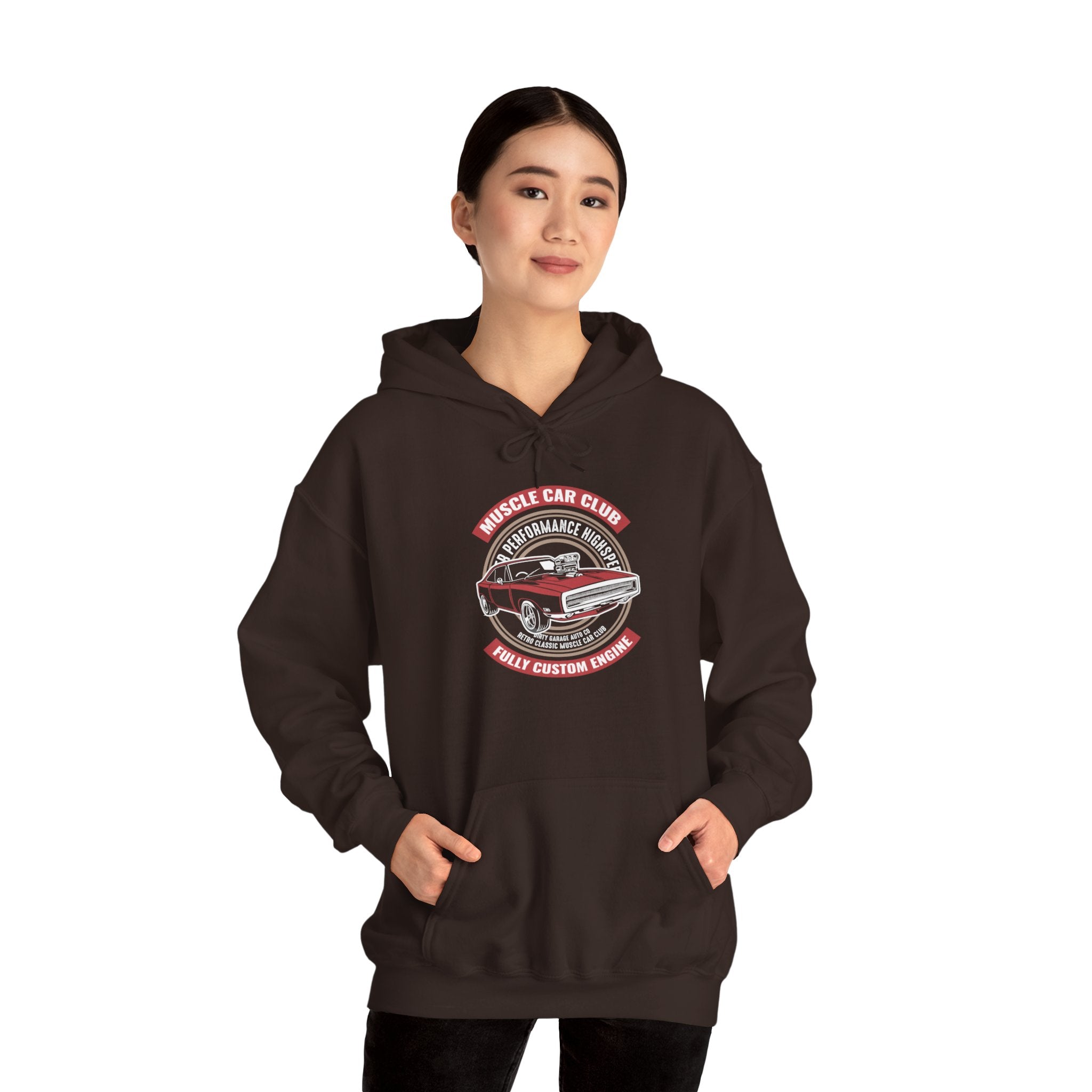 "MUSCLE CAR CLUB FULLY CUSTOM ENGINE" Unisex Heavy Blend™ Hooded Sweatshirt