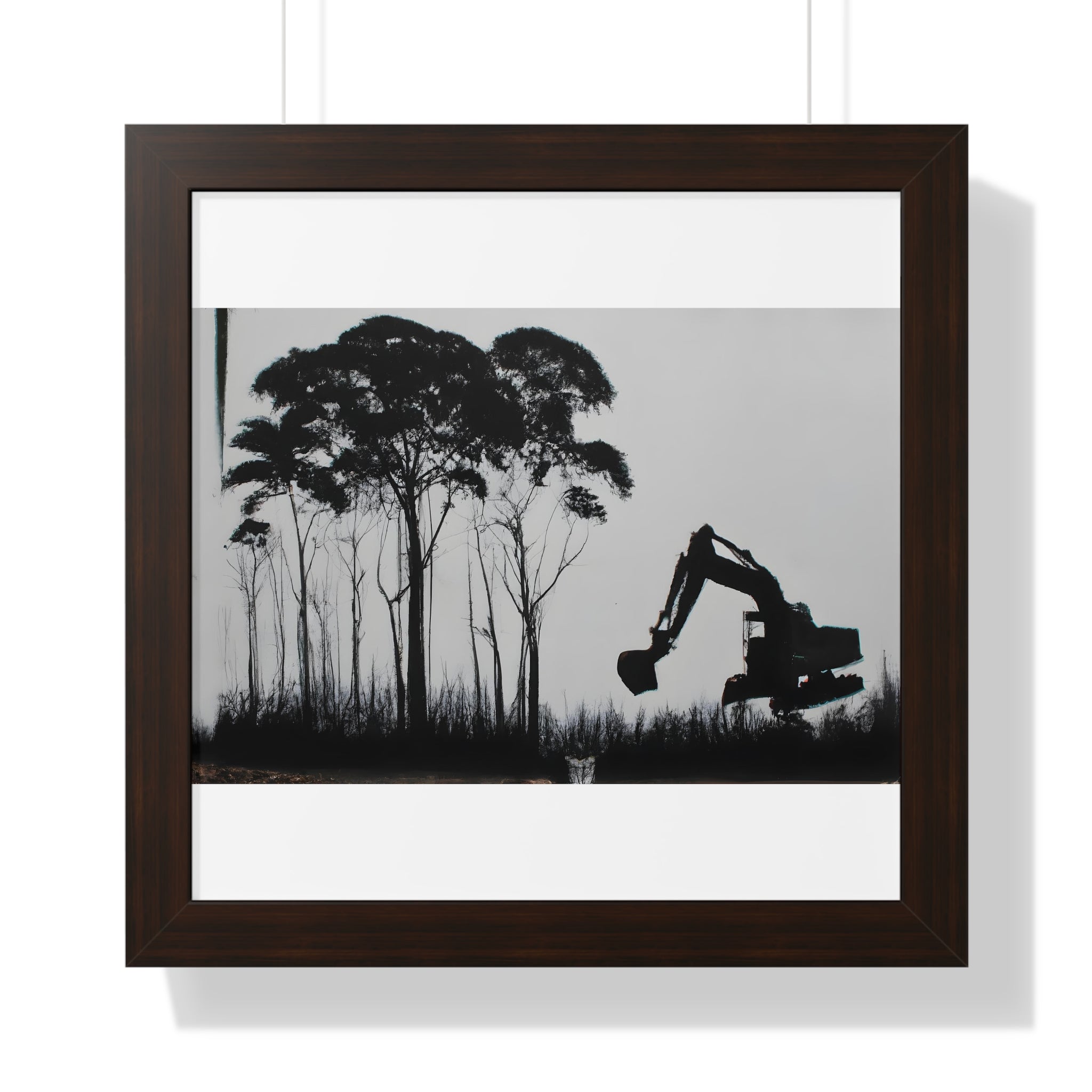 "BANKSY-STYLE GRAFFITI OF A CLEARED RAINFOREST" Framed Vertical Poster