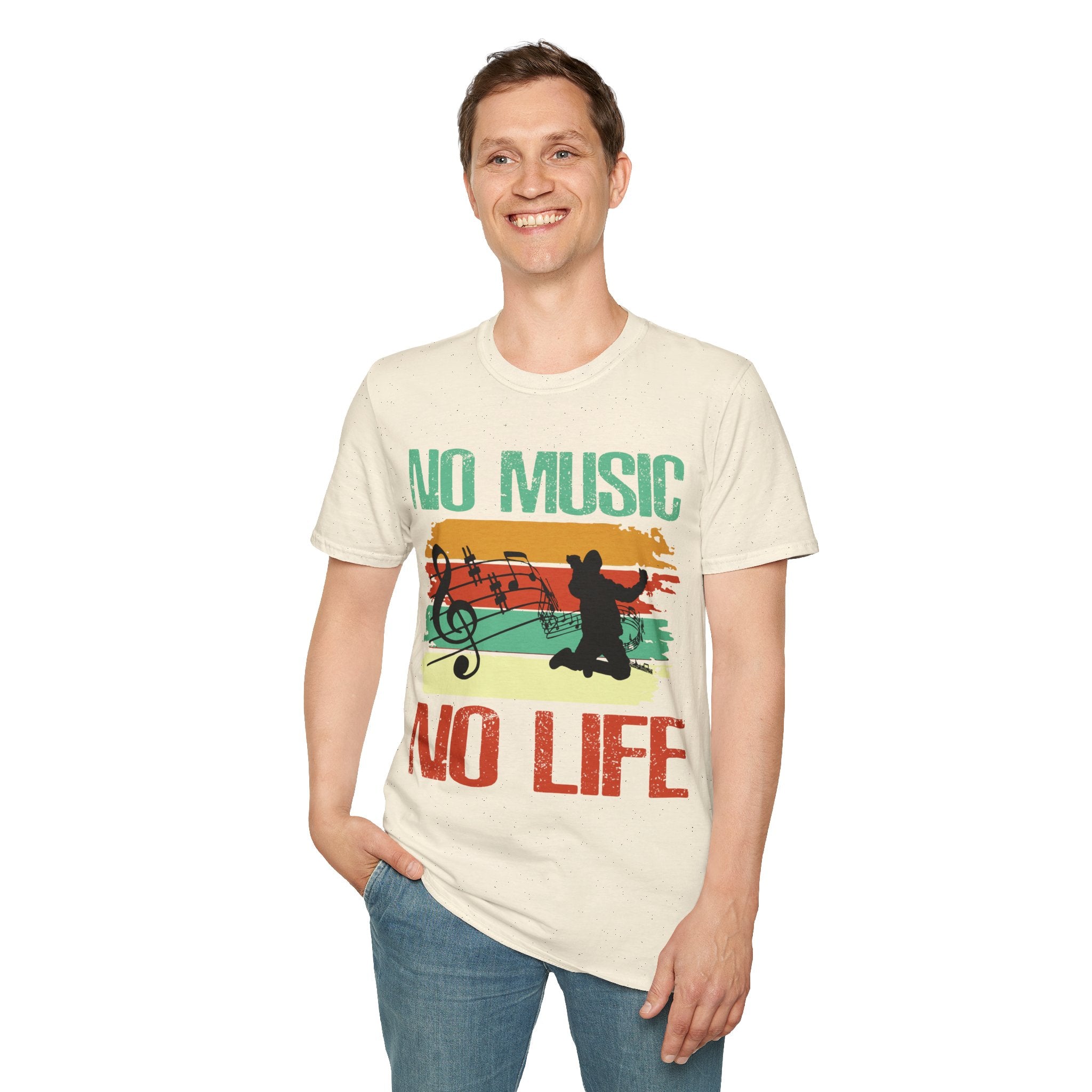 "No Music No Life" Unisex Soft style T-Shirt