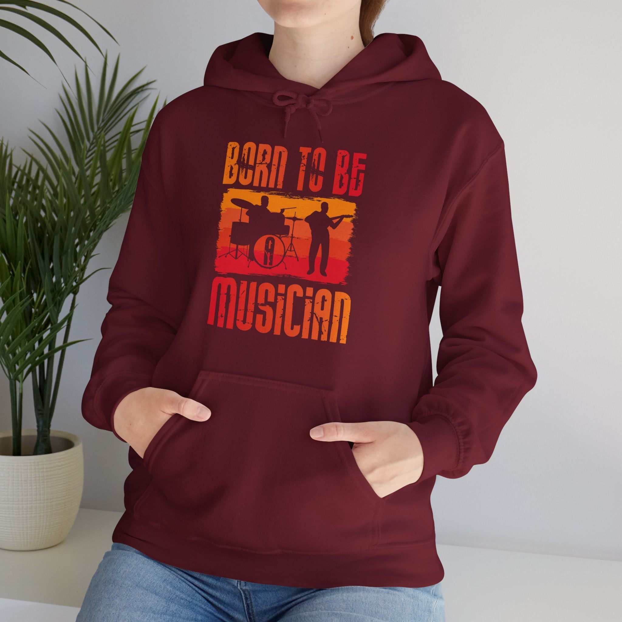 "Born To Be Musician"   Unisex Heavy Blend™ Hooded Sweatshirt