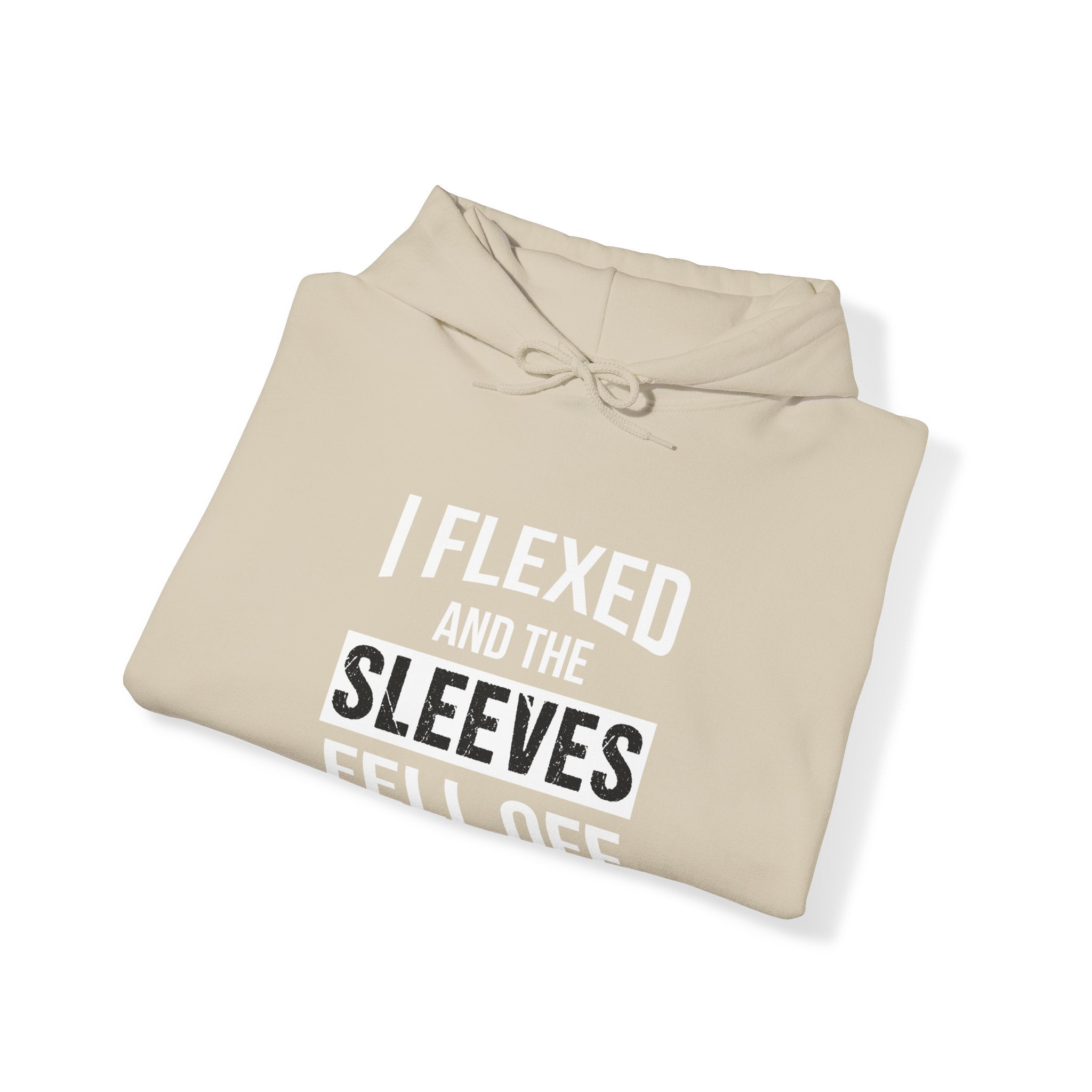 "I Flexed And The Sleeves Fell Off" Unisex Heavy Blend™ Hooded Sweatshirt