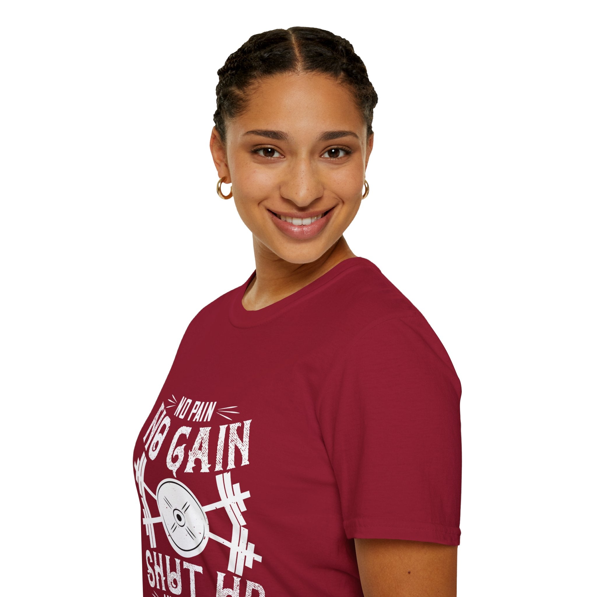 "No Pain No Gain Shut up And Train" Unisex Soft style T-Shirt