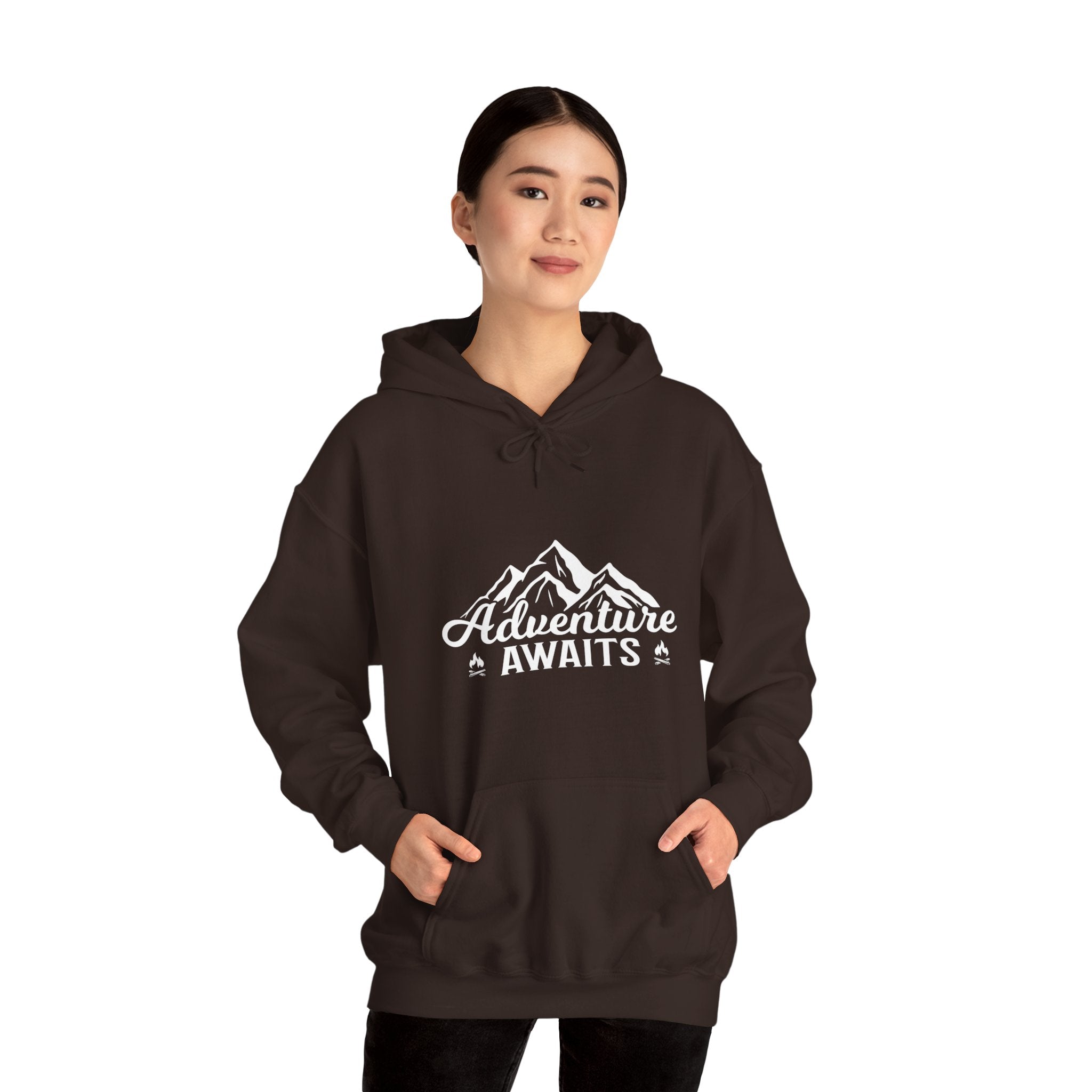 "Adventure Awaits" Unisex Heavy Blend™ Hooded Sweatshirt