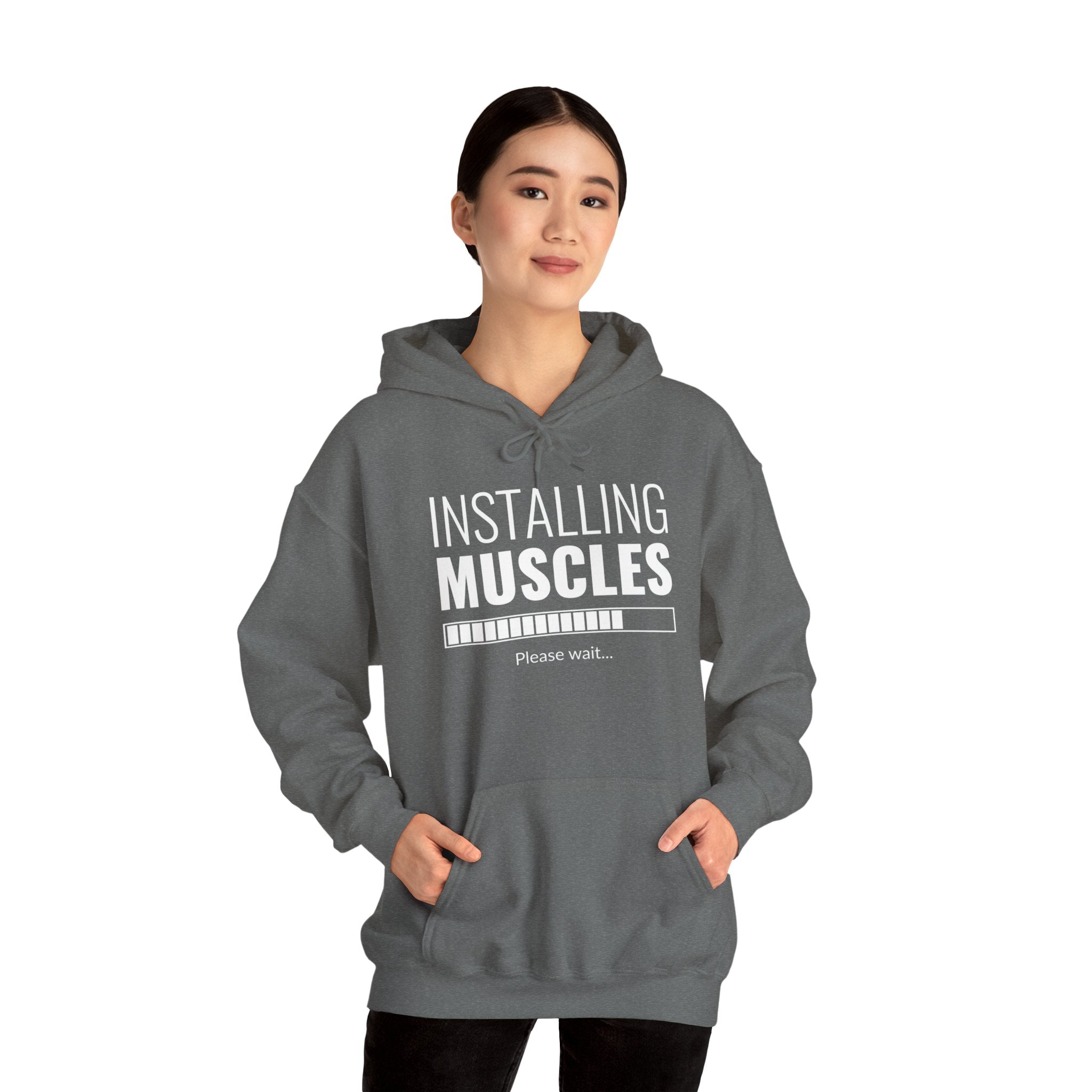 "Installing Muscles" Unisex Heavy Blend™ Hooded Sweatshirt