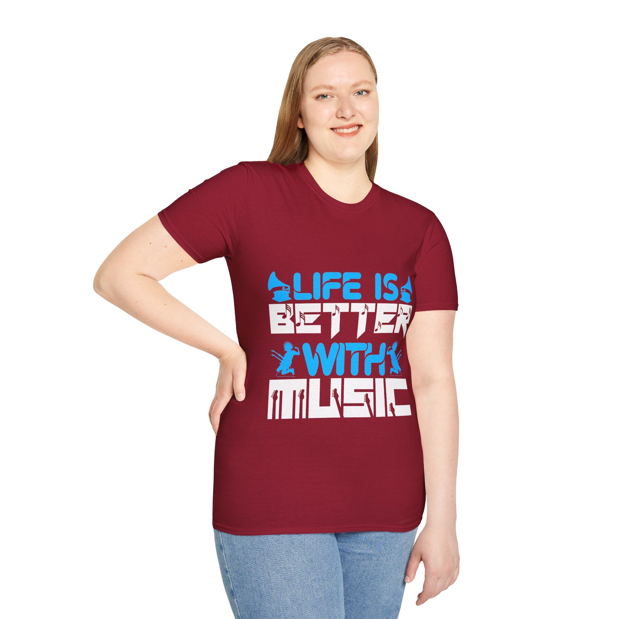 "Life Is Better With Music" Unisex Soft style T-Shirt