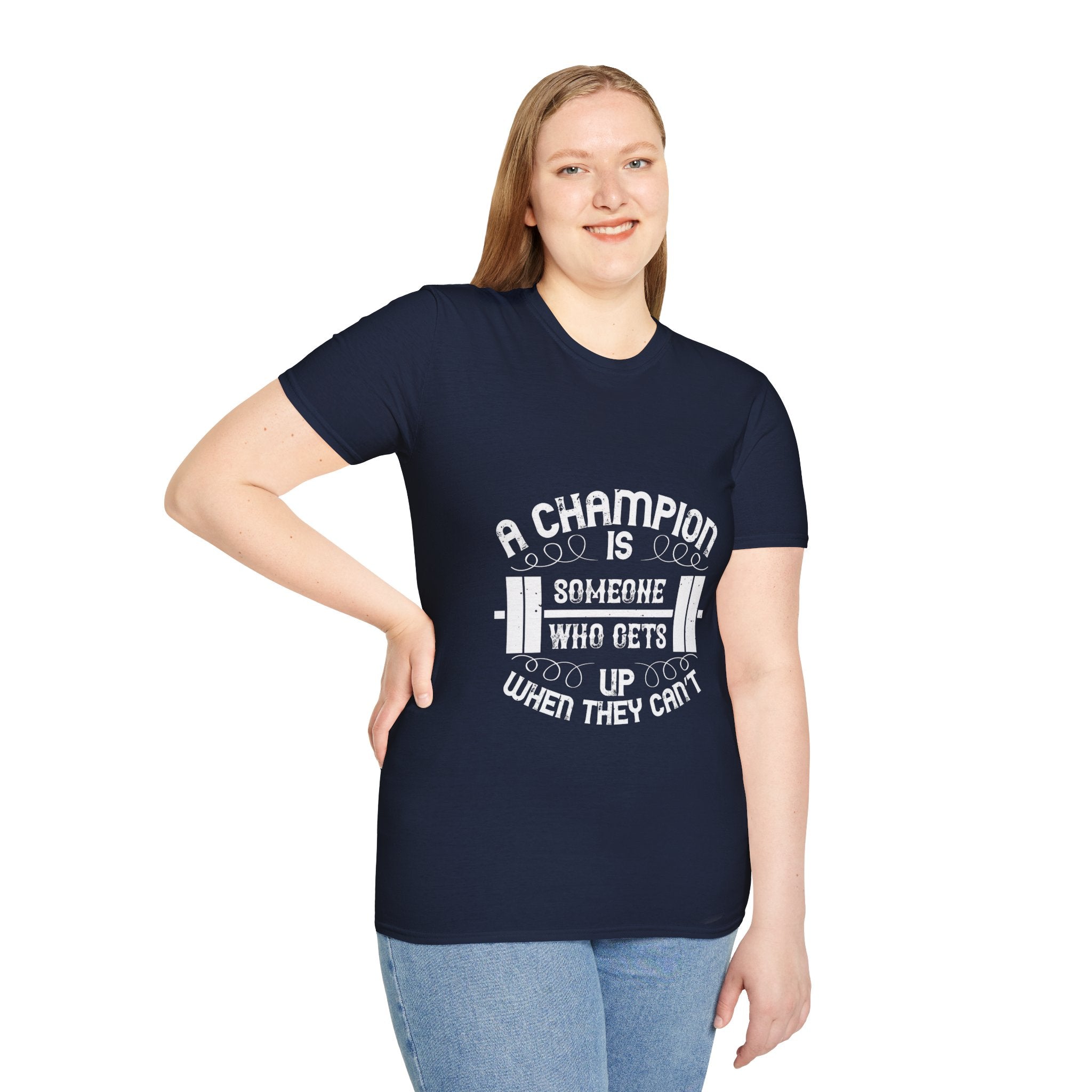 "A Champion Is Someone Who Gets Up When They Can't"  Unisex Soft style T-Shirt