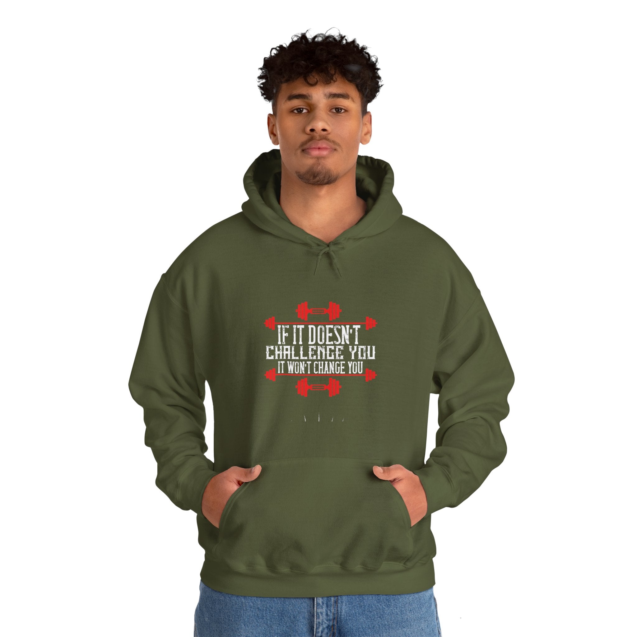 "If Doesn't Challenge You It Won't Change You" Unisex Heavy Blend™ Hooded Sweatshirt