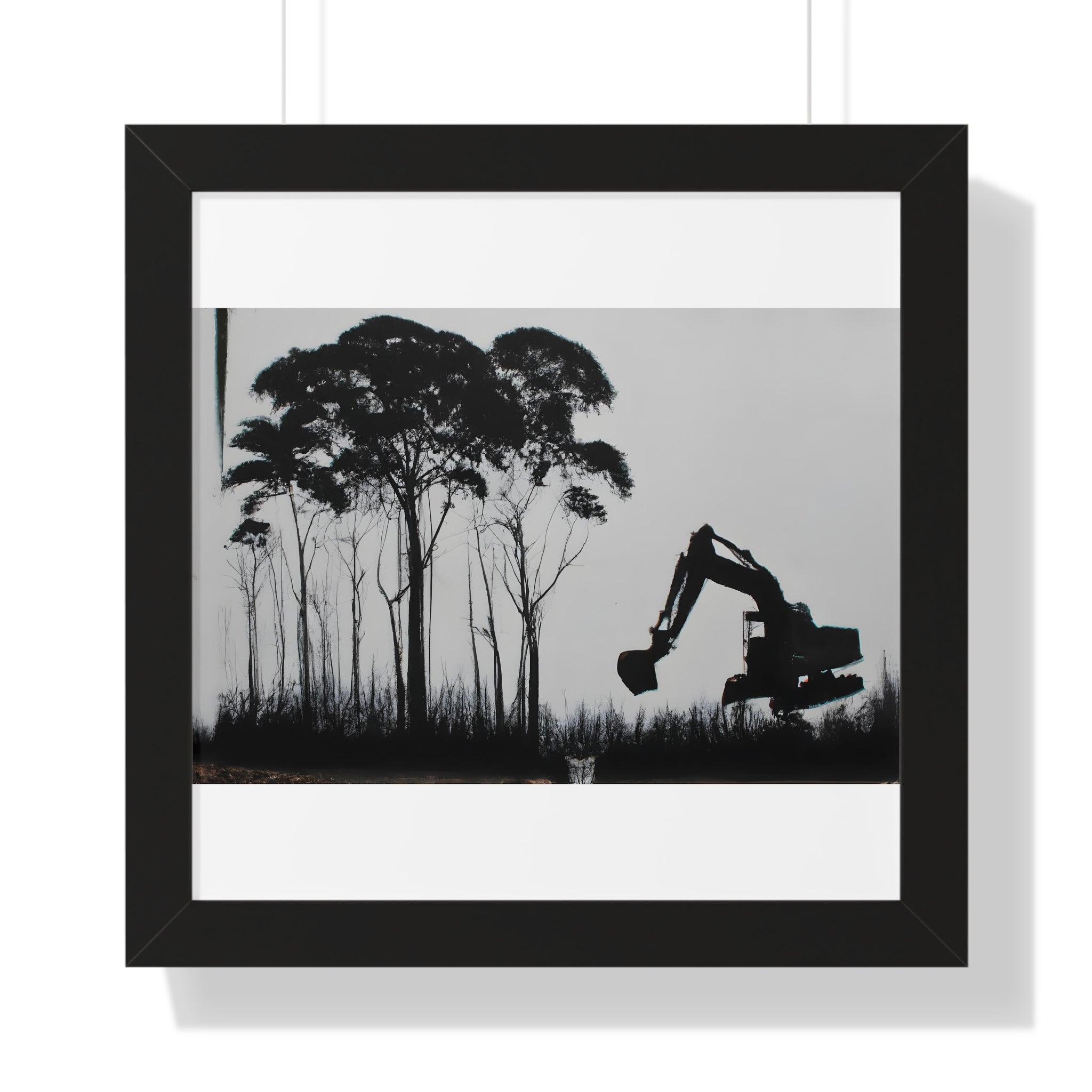 "BANKSY-STYLE GRAFFITI OF A CLEARED RAINFOREST" Framed Vertical Poster