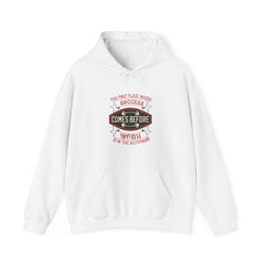 "The only place where success comes before work is in the dictionary" Unisex Heavy Blend™ Hooded Sweatshirt