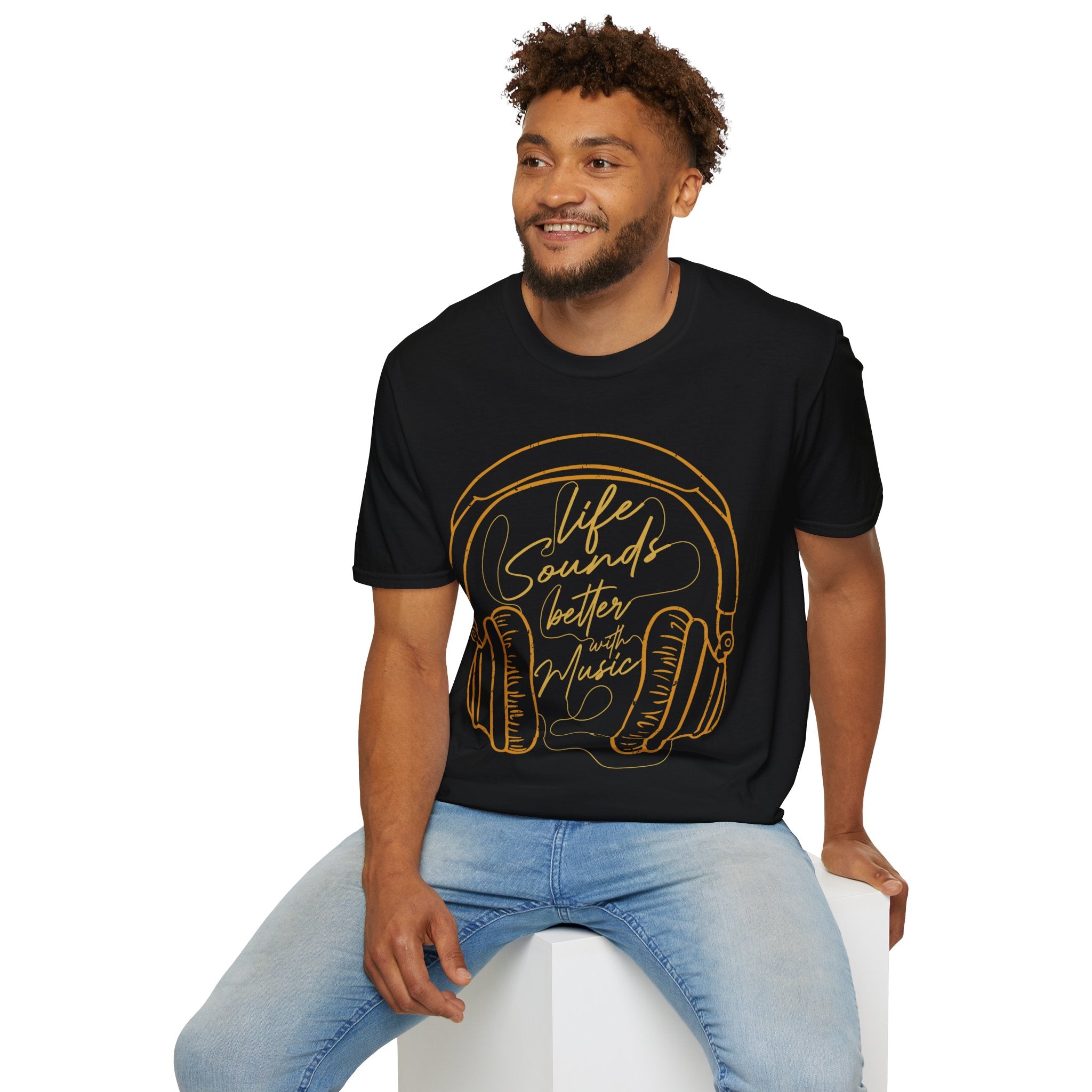 "Life Sound Better With Music" Unisex Soft style T-Shirt