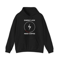 "ENERGY LOW NEED COFFEE" Unisex Heavy Blend™ Hooded Sweatshirt