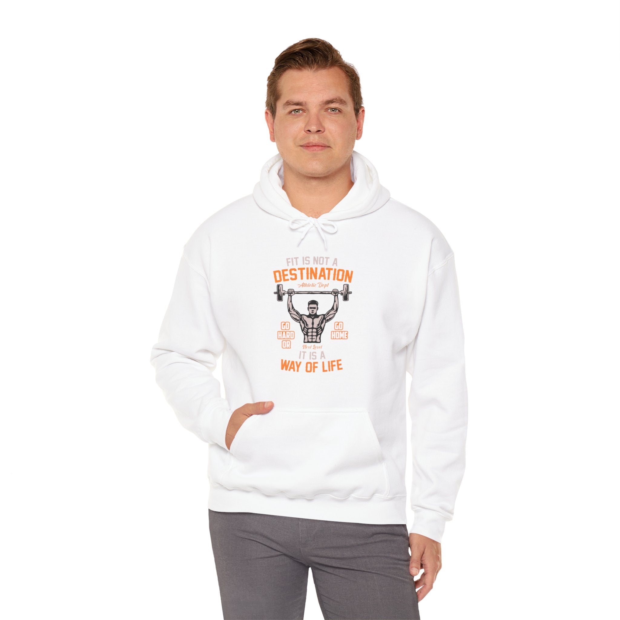 "Fit Is Not A Destination, Its A Way Of Life" Unisex Heavy Blend™ Hooded Sweatshirt