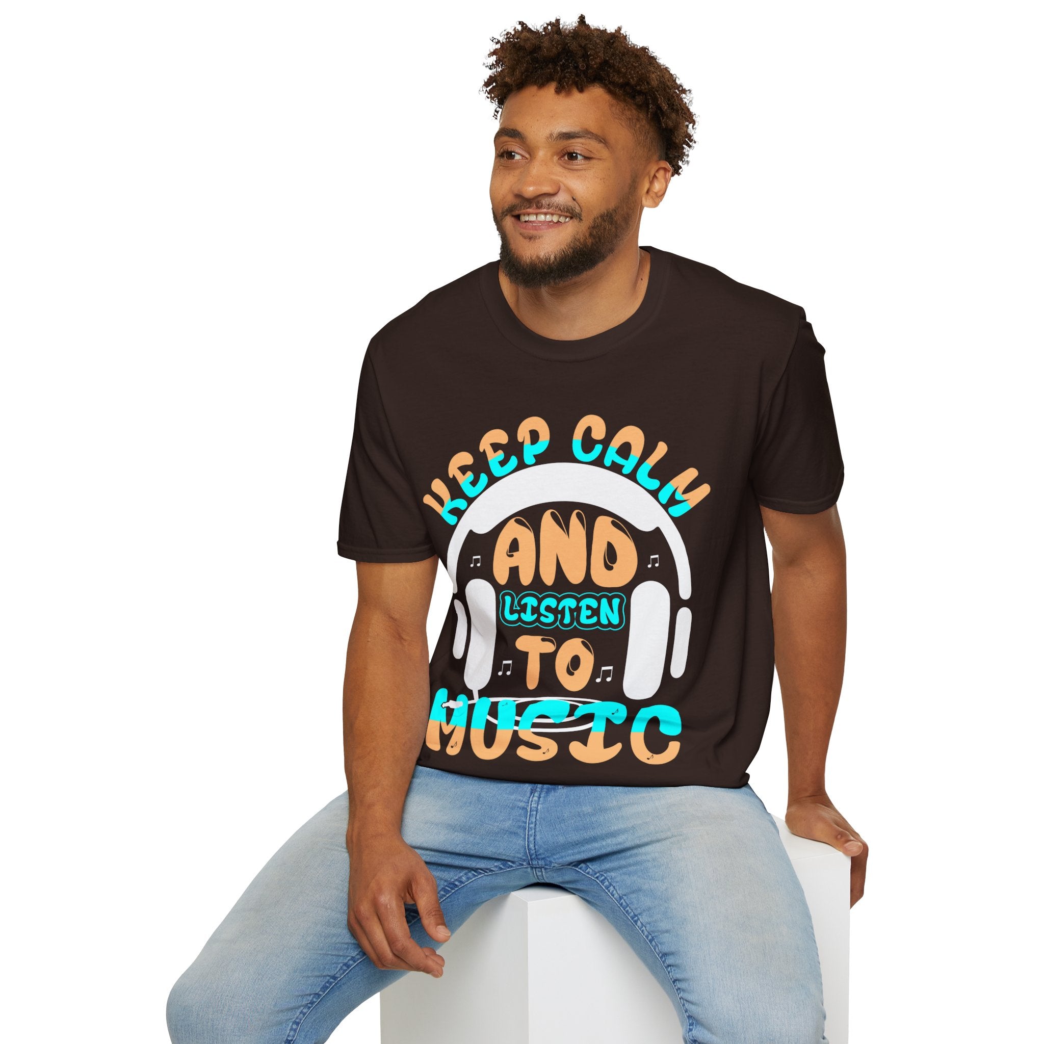 "Keep Calm And Listen To Music"Unisex Soft style T-Shirt