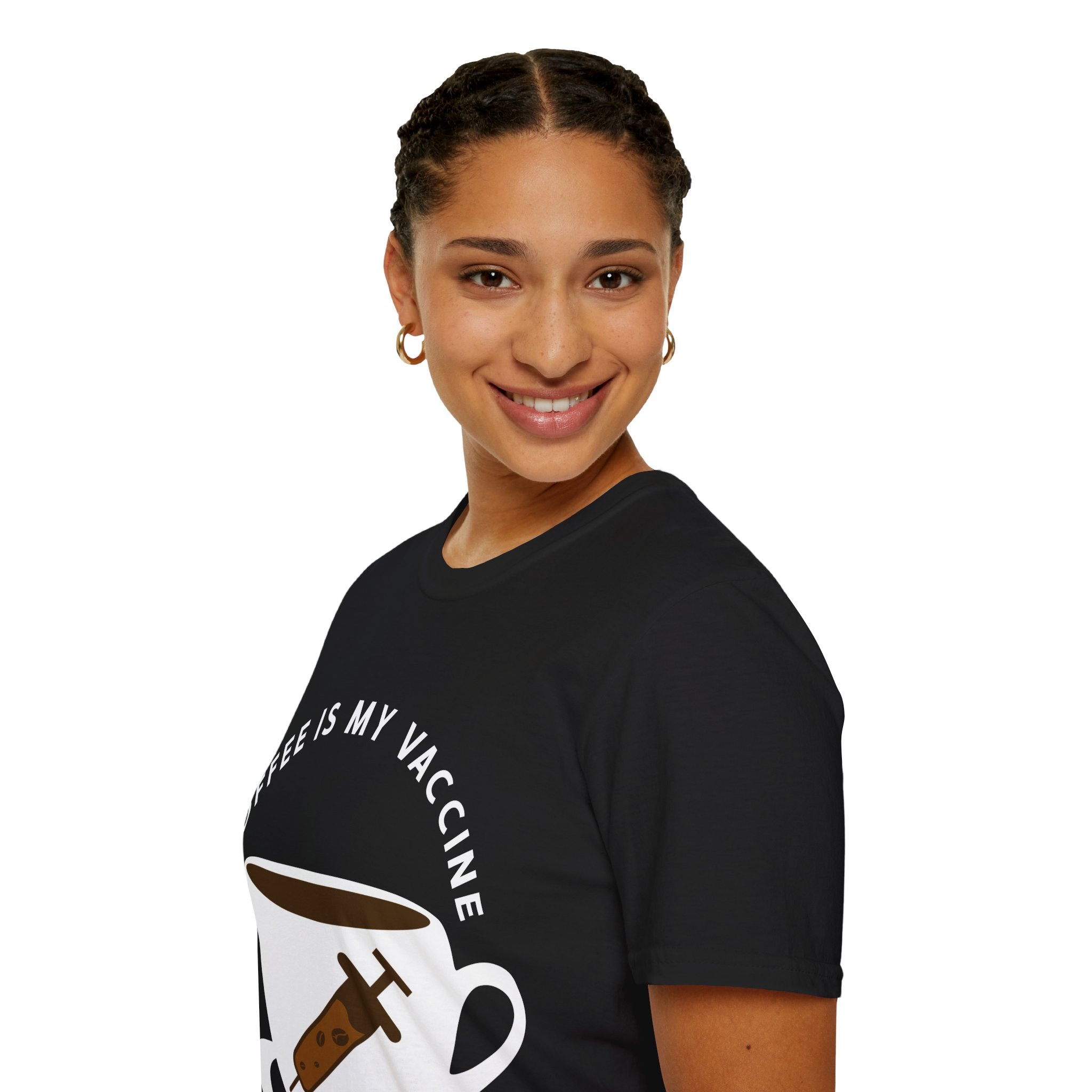 "COFFEE IS MY VACCINE" Unisex Soft style T-Shirt